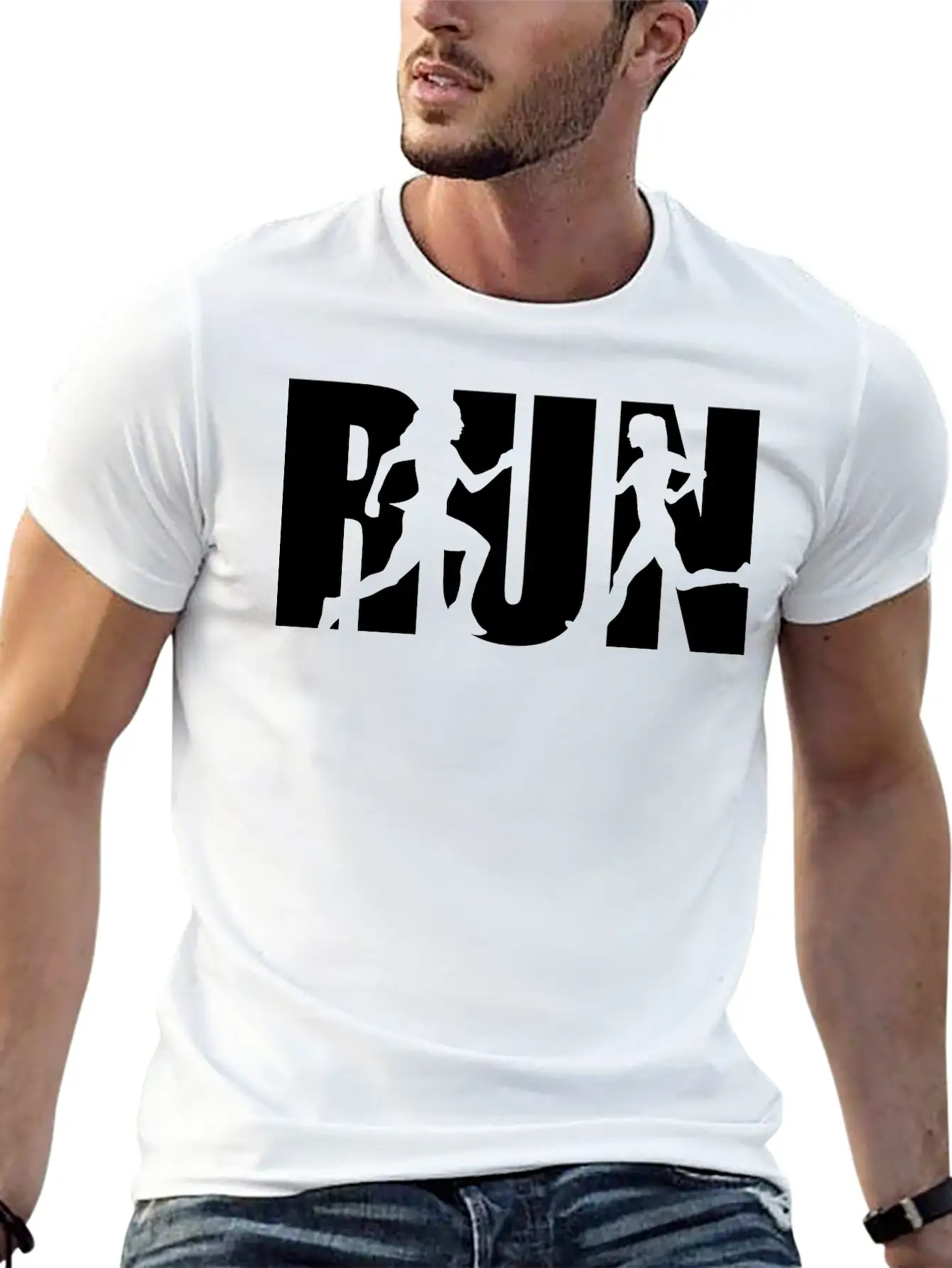 Run, Woman Running, Runner Stylish Everyday T-Shirt – Unisex Basic Cotton Tee