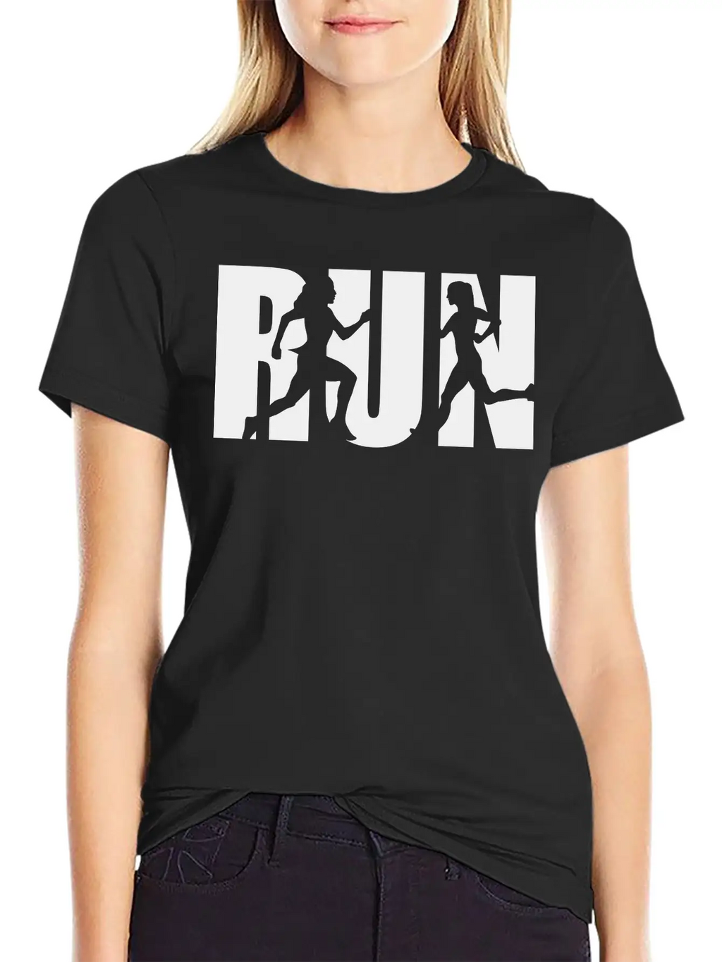 Run, Woman Running, Runner Stylish Everyday T-Shirt – Unisex Basic Cotton Tee