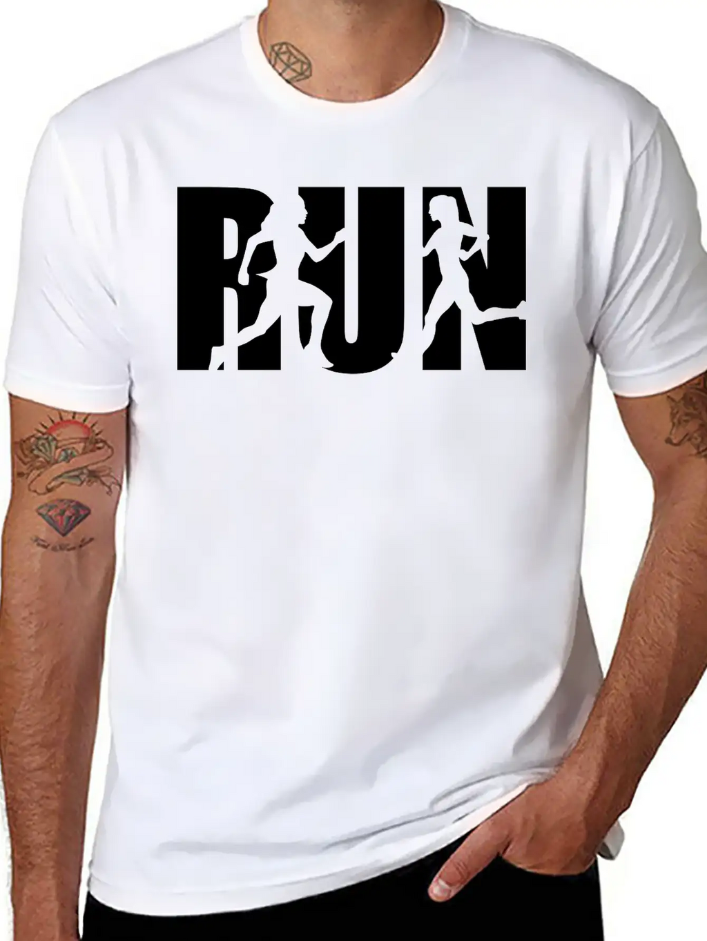Run, Woman Running, Runner Stylish Everyday T-Shirt – Unisex Basic Cotton Tee