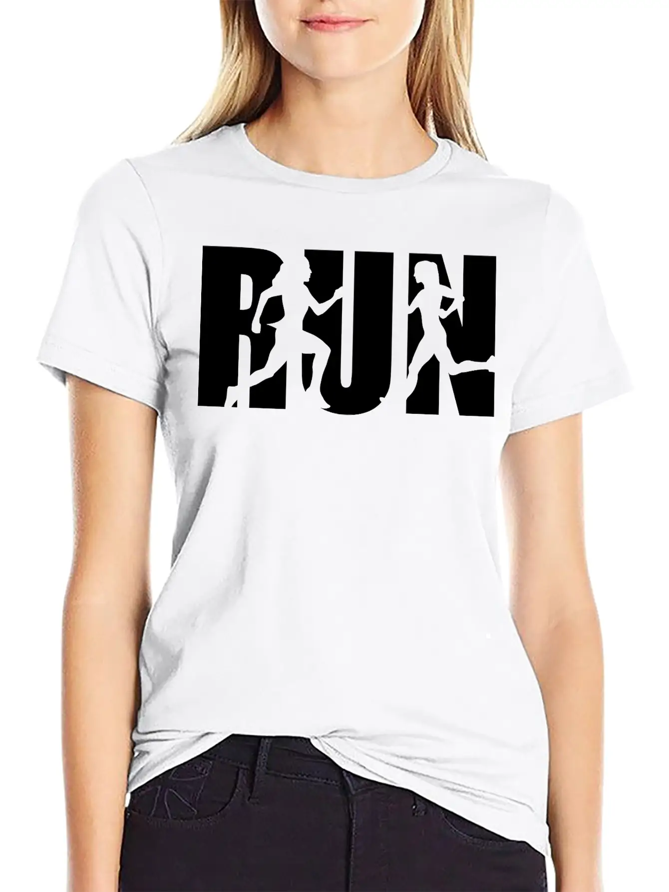 Run, Woman Running, Runner Stylish Everyday T-Shirt – Unisex Basic Cotton Tee