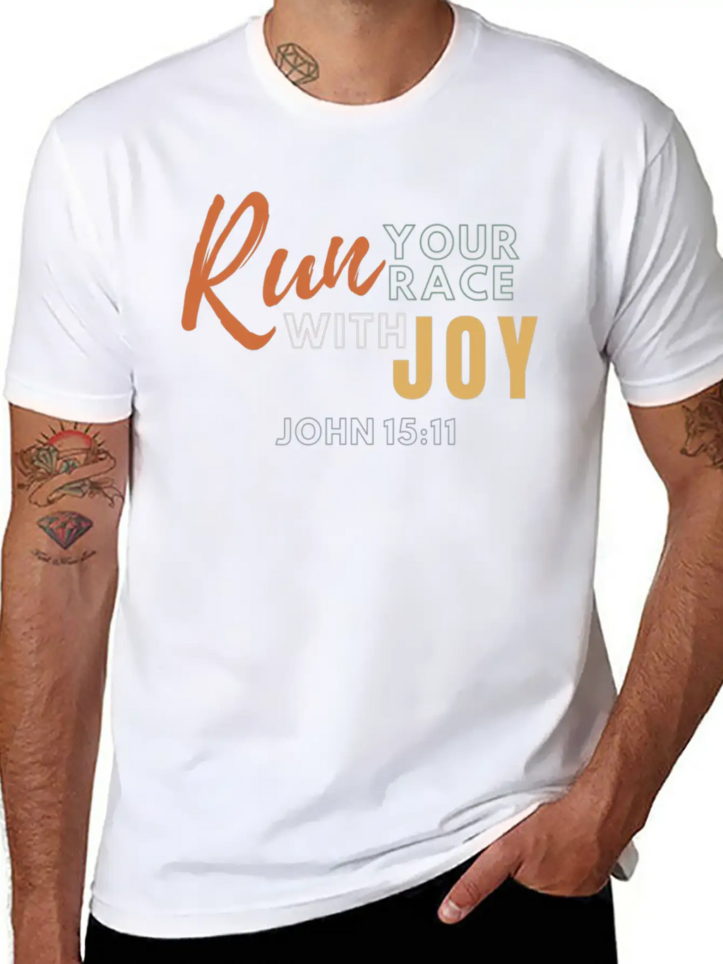 Run Your Race With Joy Breathable Graphic T-Shirt – Perfect For Casual Days