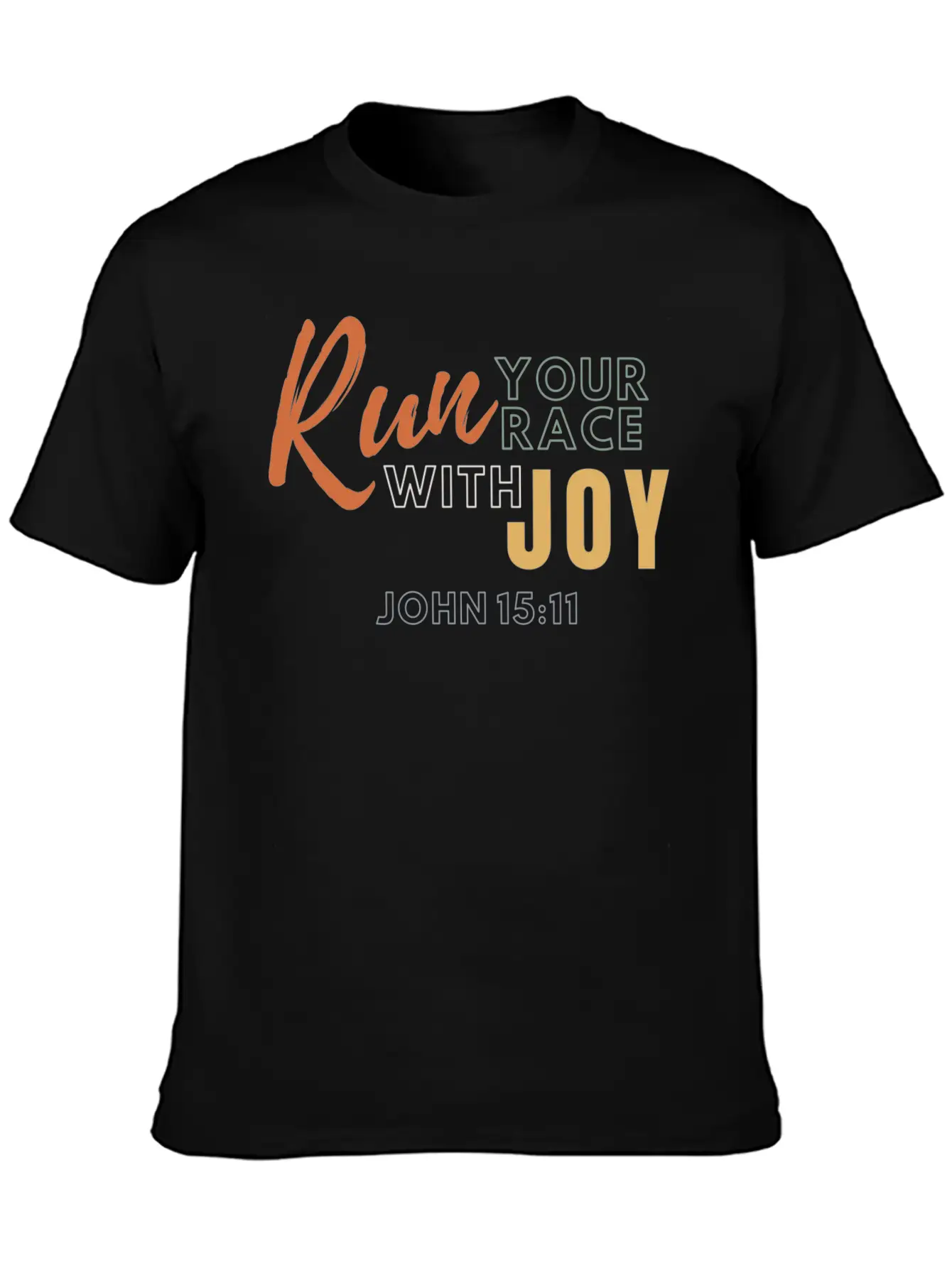 Run Your Race With Joy Breathable Graphic T-Shirt – Perfect For Casual Days