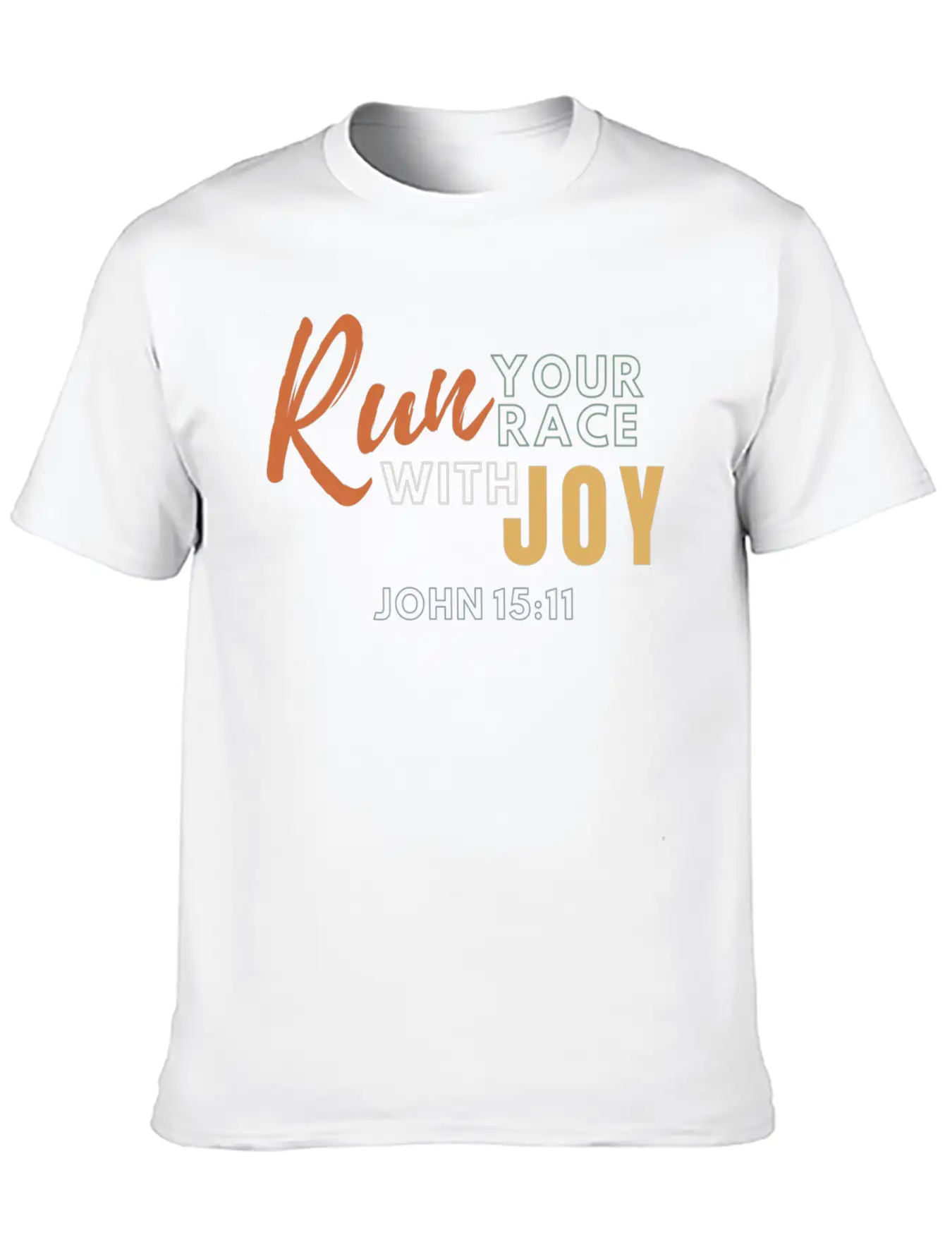 Run Your Race With Joy Breathable Graphic T-Shirt – Perfect For Casual Days