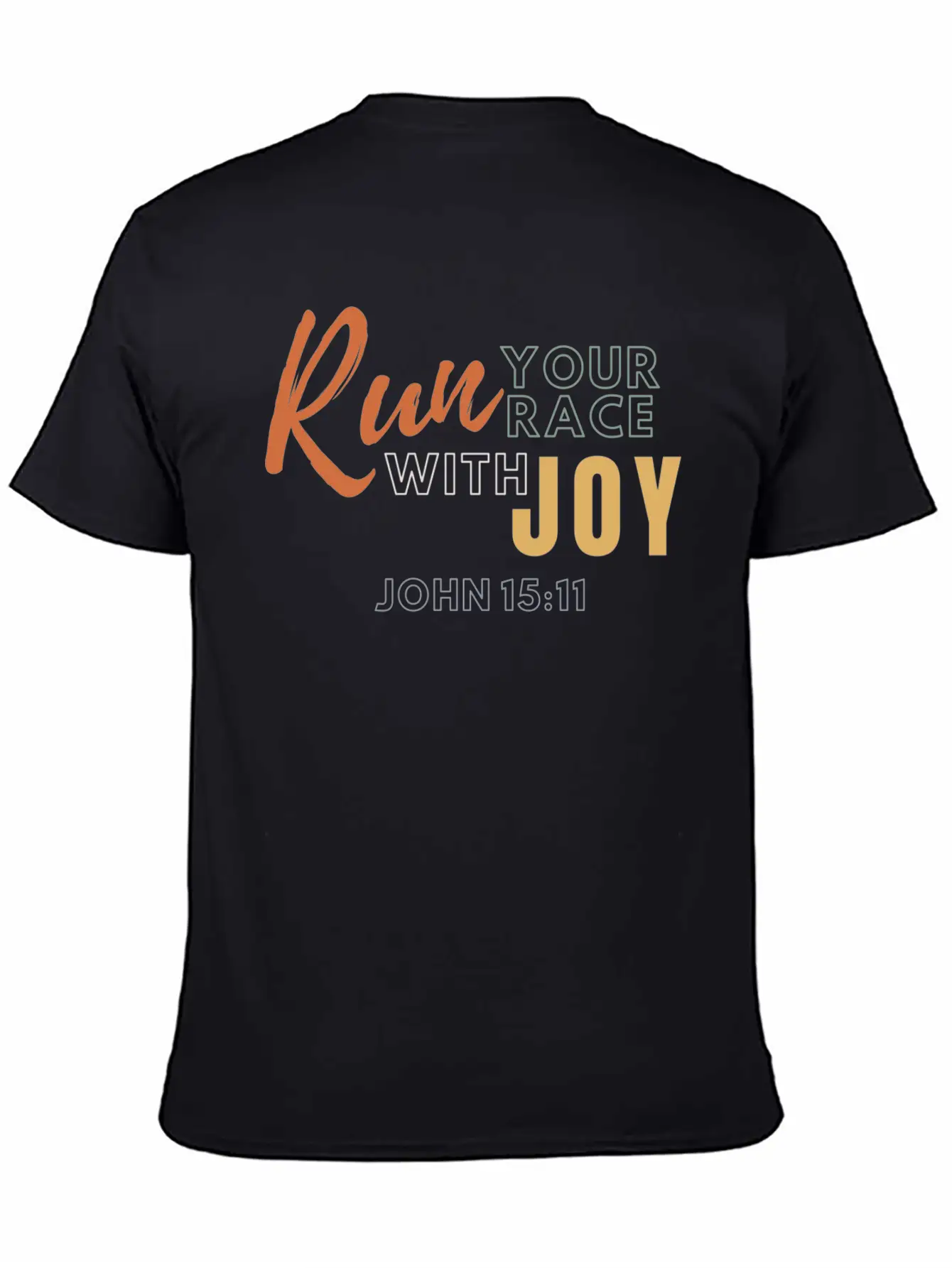 Run Your Race With Joy Breathable Graphic T-Shirt – Perfect For Casual Days