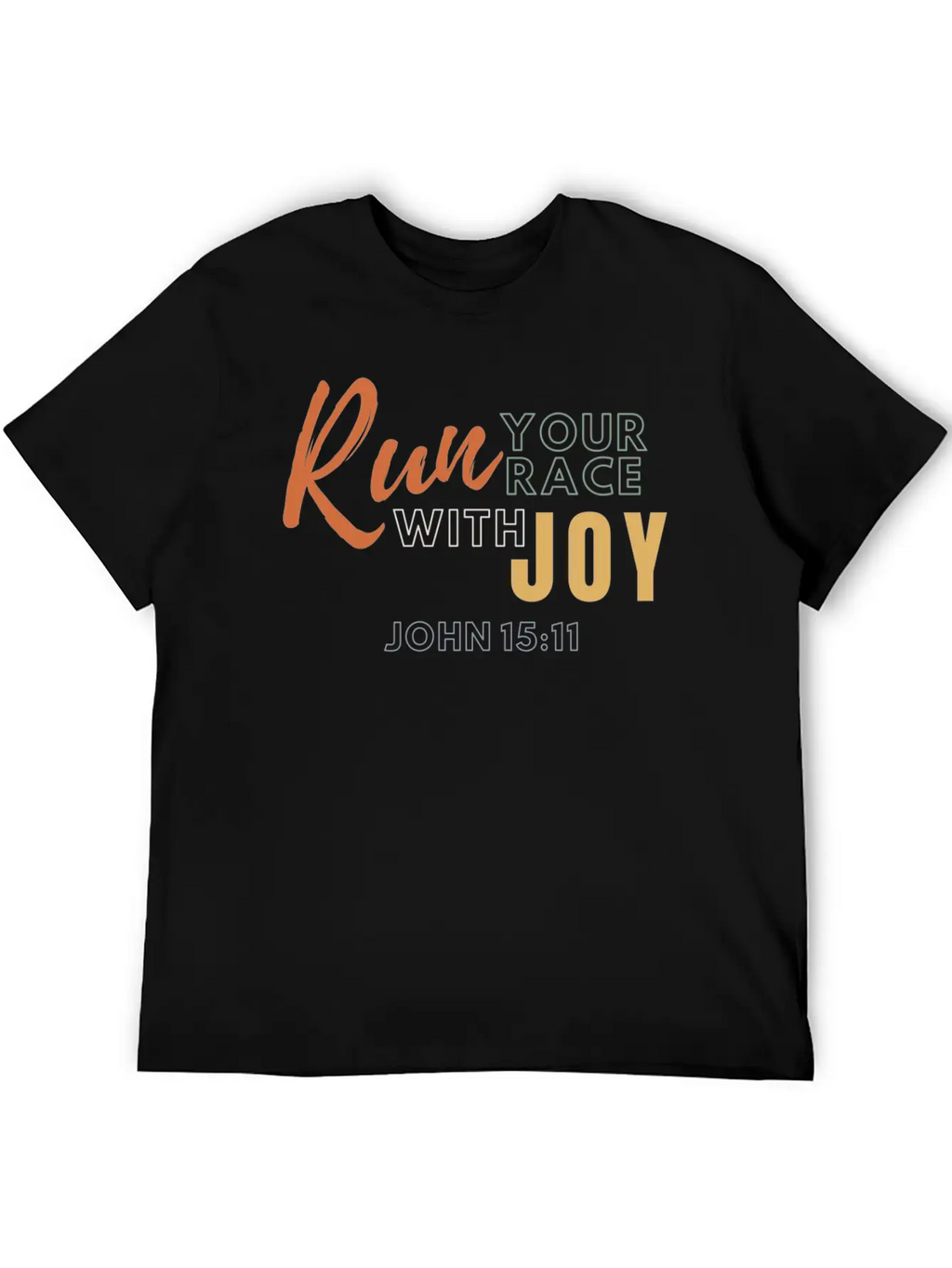 Run Your Race With Joy Breathable Graphic T-Shirt – Perfect For Casual Days