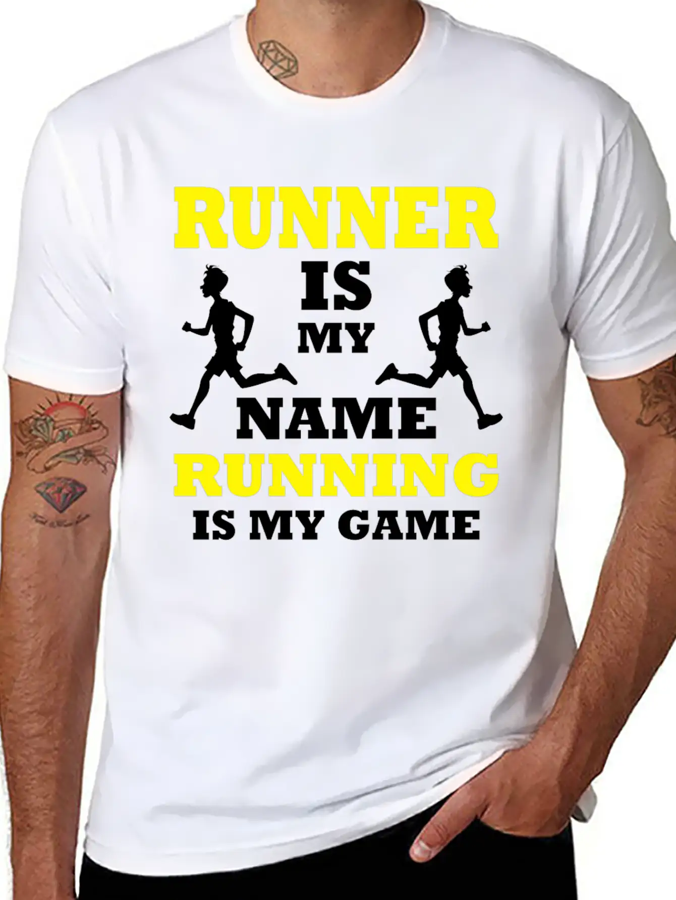 Runner Sprinter Miler Racer Player Running T-shirt Essential Cotton Tee For Daily Outfits – Unisex Style