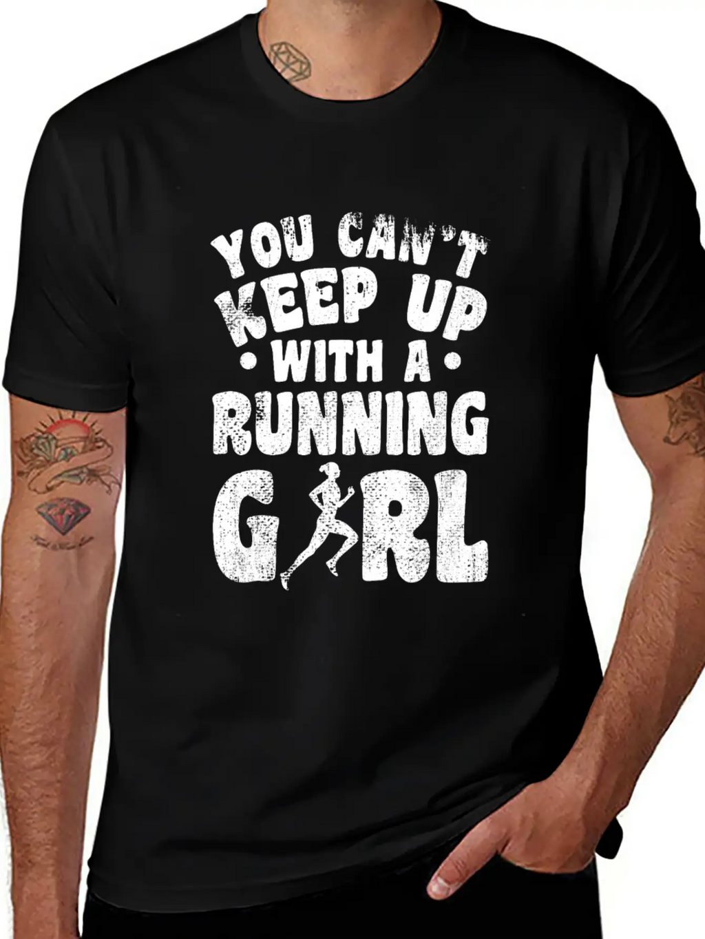Running Girl Essential Cotton Tee For Daily Outfits – Unisex Style