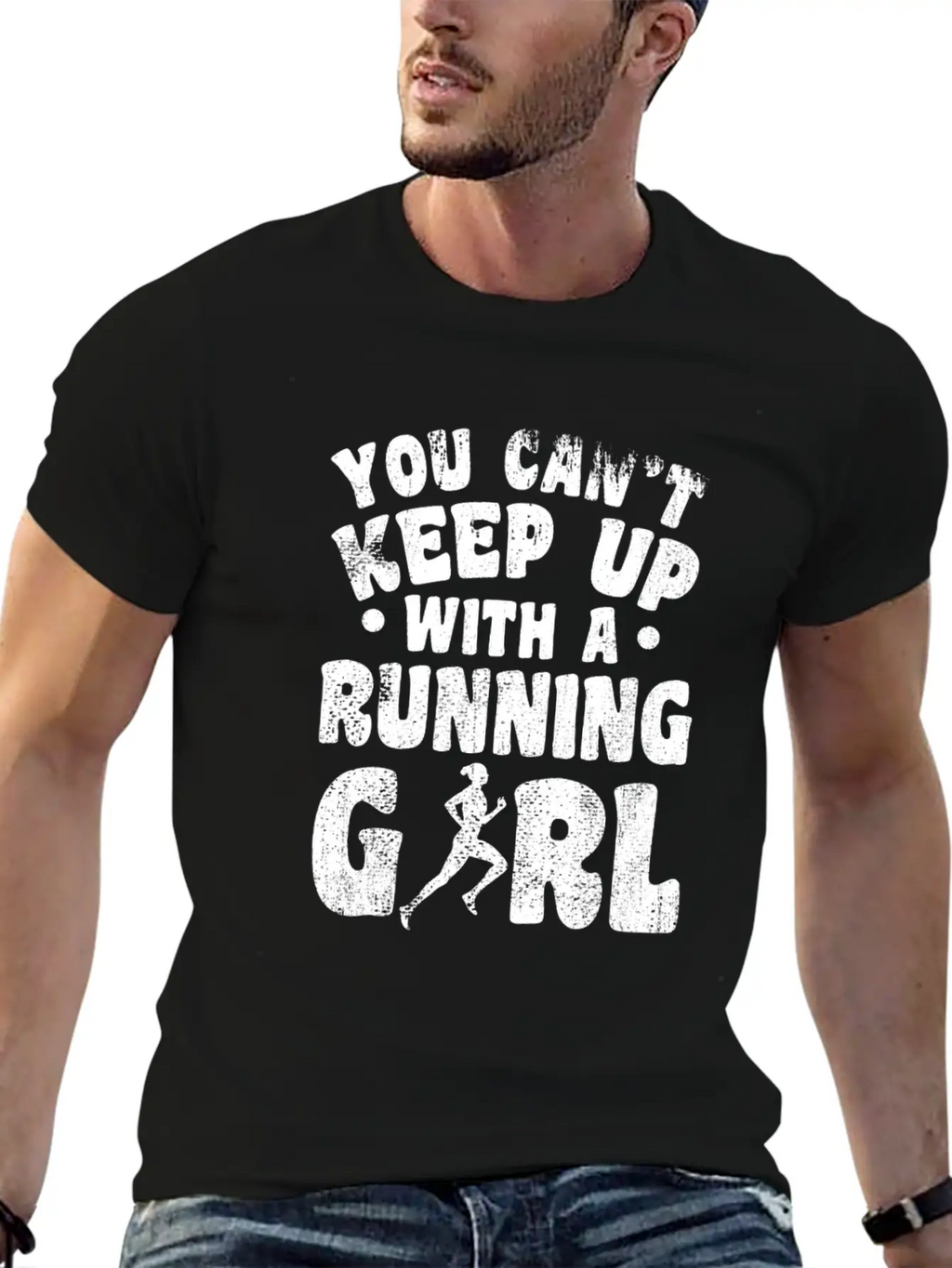 Running Girl Essential Cotton Tee For Daily Outfits – Unisex Style