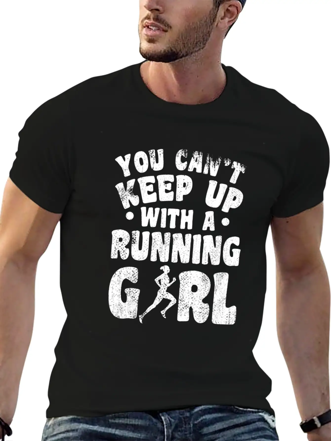 Running Girl Essential Cotton Tee For Daily Outfits – Unisex Style