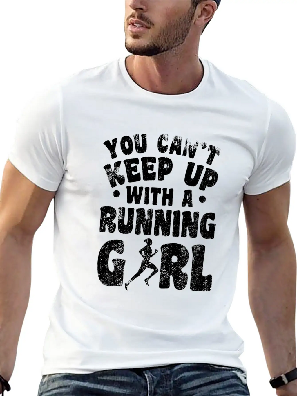 Running Girl Essential Cotton Tee For Daily Outfits – Unisex Style