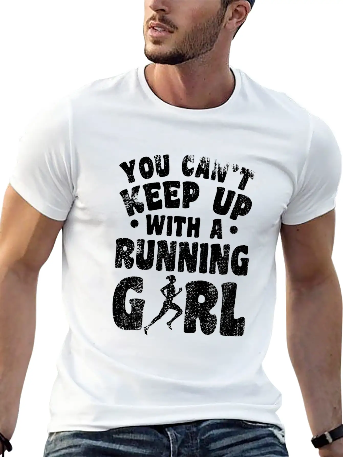 Running Girl Essential Cotton Tee For Daily Outfits – Unisex Style
