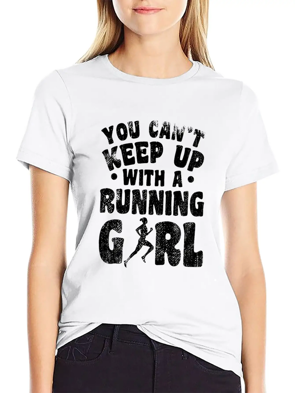 Running Girl Essential Cotton Tee For Daily Outfits – Unisex Style