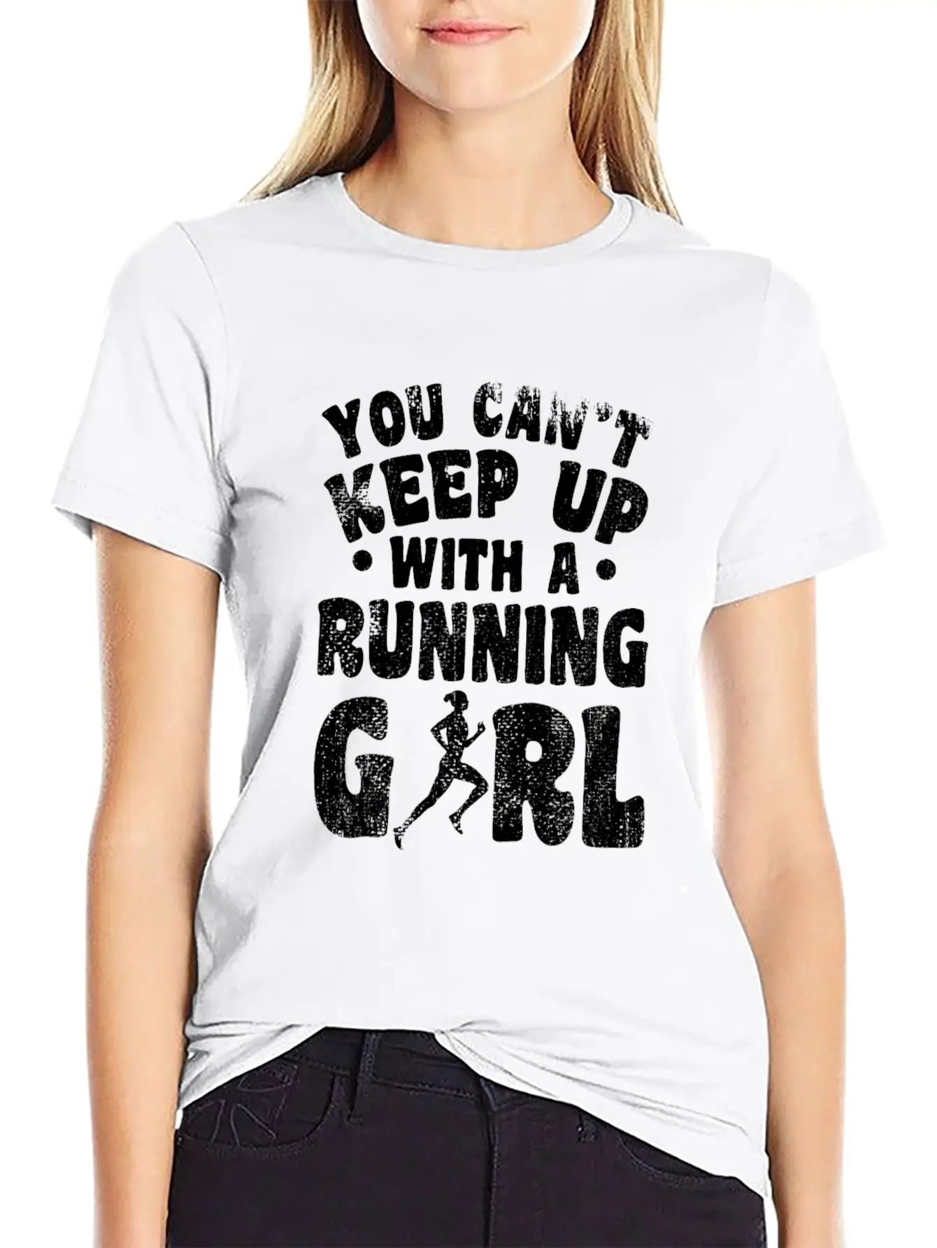 Running Girl Essential Cotton Tee For Daily Outfits – Unisex Style