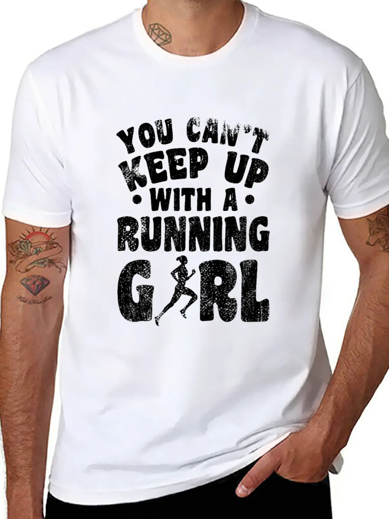 Running Girl Essential Cotton Tee For Daily Outfits – Unisex Style