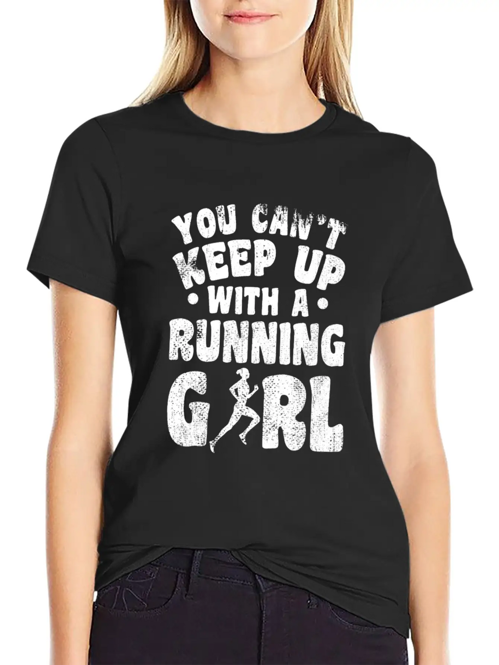 Running Girl Essential Cotton Tee For Daily Outfits – Unisex Style