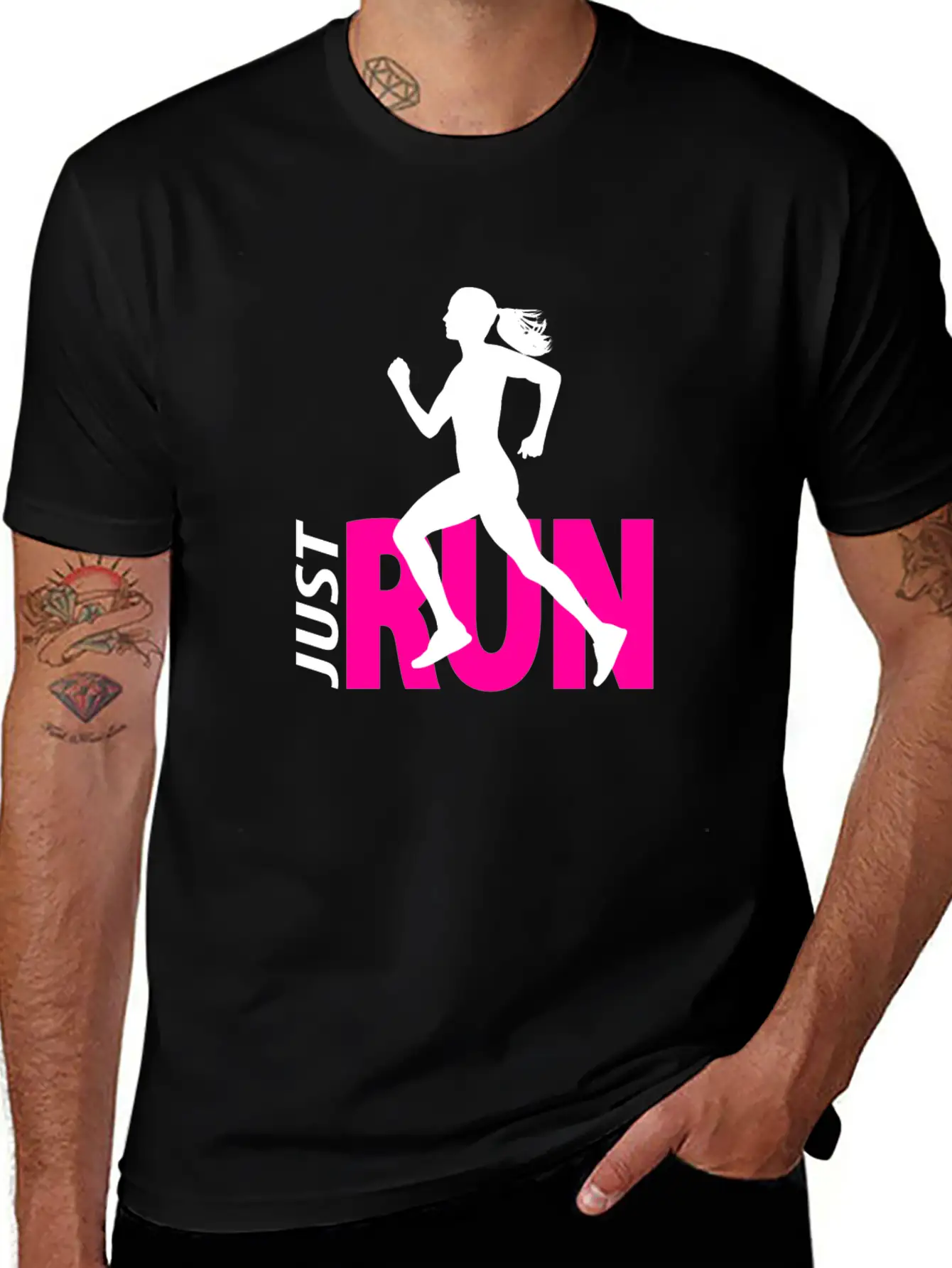 Running Girl Stylish Everyday T-Shirt – Unisex Basic Cotton Tee