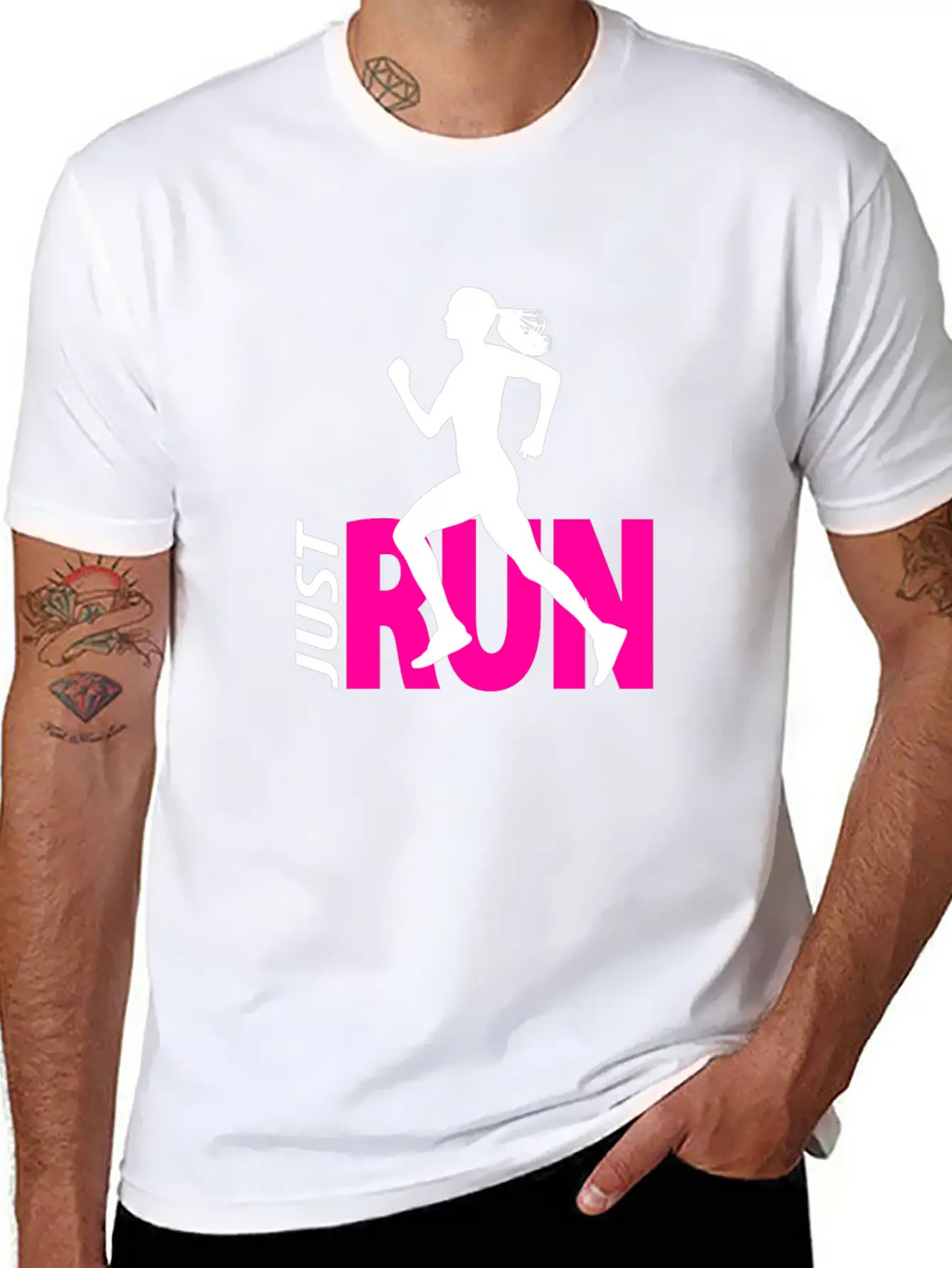 Running Girl Stylish Everyday T-Shirt – Unisex Basic Cotton Tee