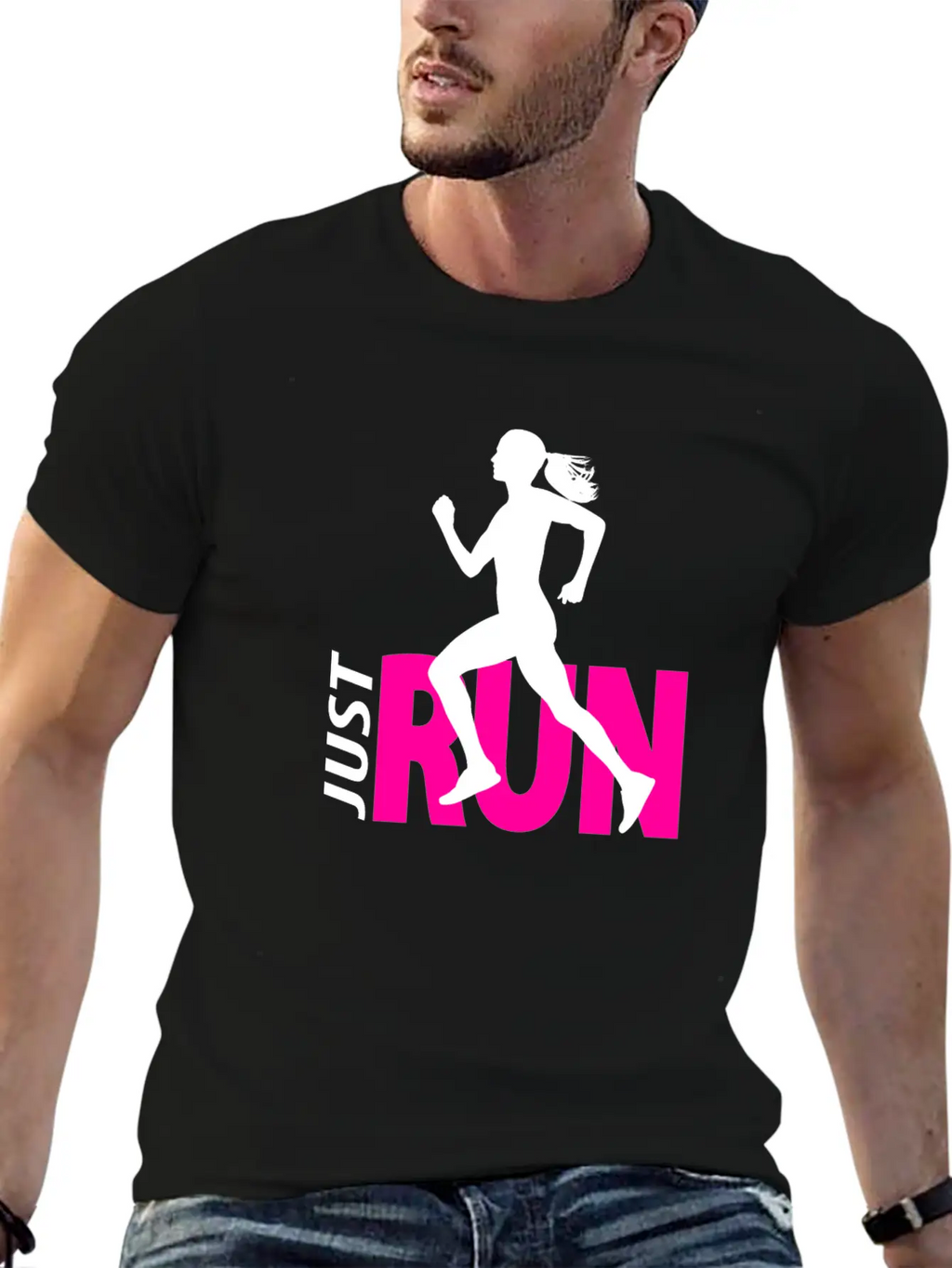 Running Girl Stylish Everyday T-Shirt – Unisex Basic Cotton Tee