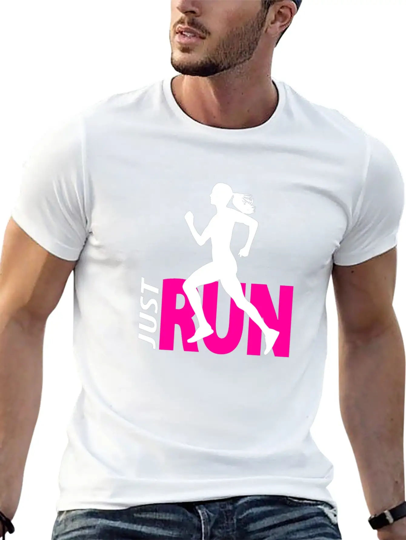 Running Girl Stylish Everyday T-Shirt – Unisex Basic Cotton Tee