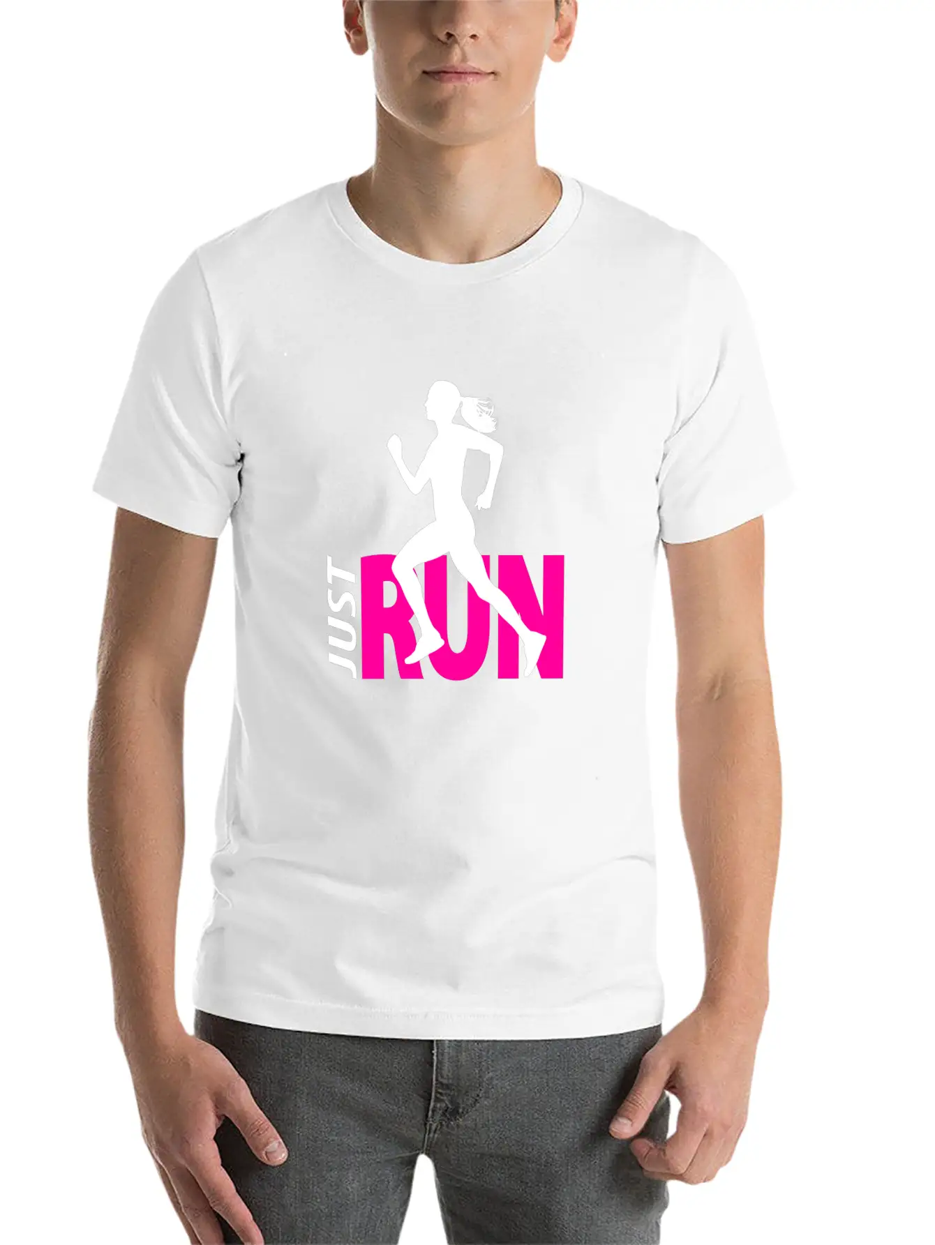 Running Girl Stylish Everyday T-Shirt – Unisex Basic Cotton Tee