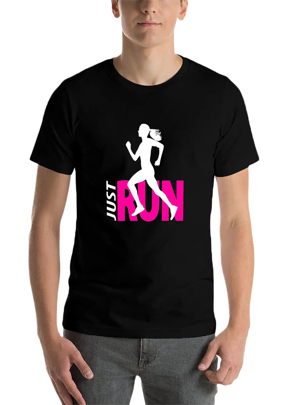 Running Girl Stylish Everyday T-Shirt – Unisex Basic Cotton Tee