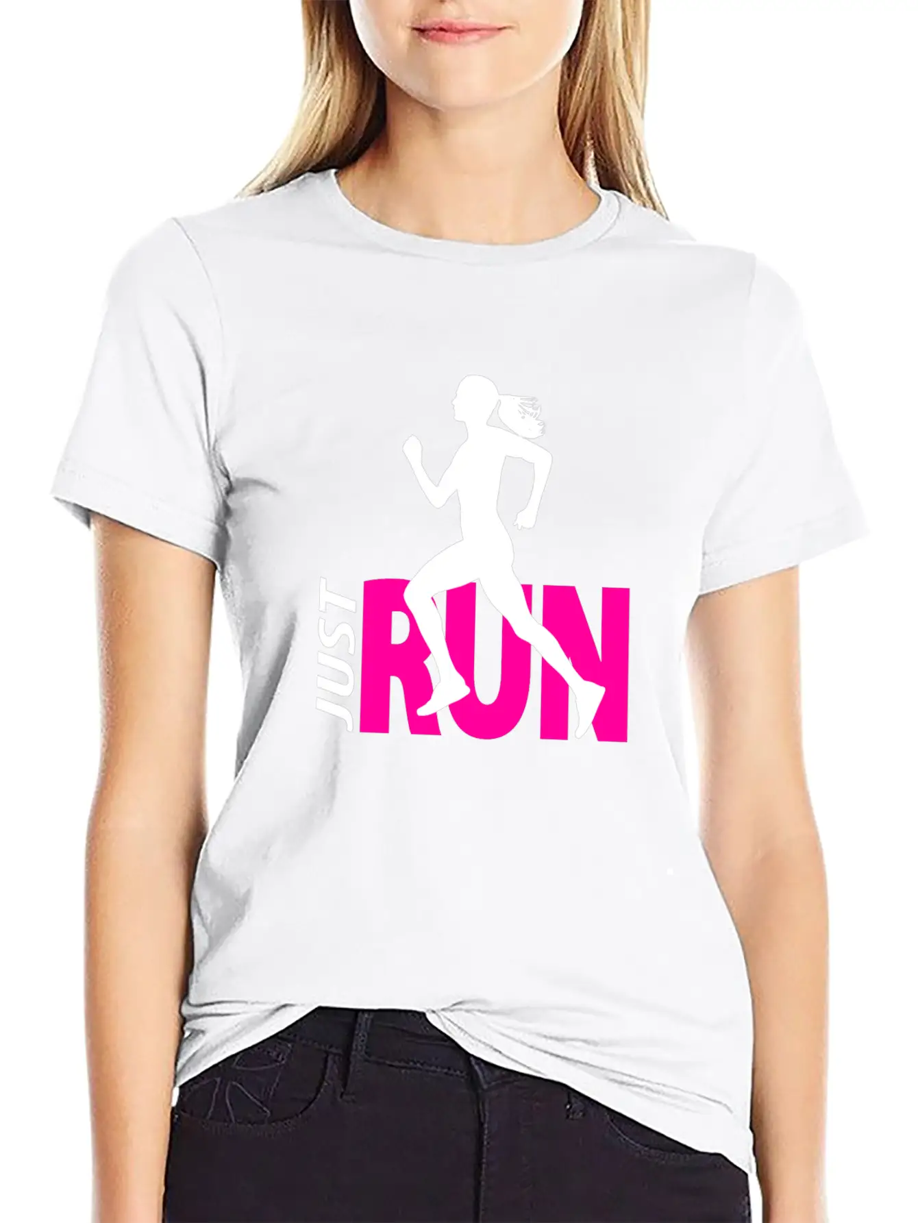 Running Girl Stylish Everyday T-Shirt – Unisex Basic Cotton Tee