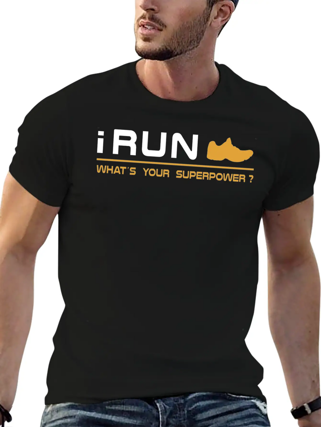 Running - I Run, What's Your Superpower Basic Graphic T-Shirt – Daily Comfort In Soft Cotton