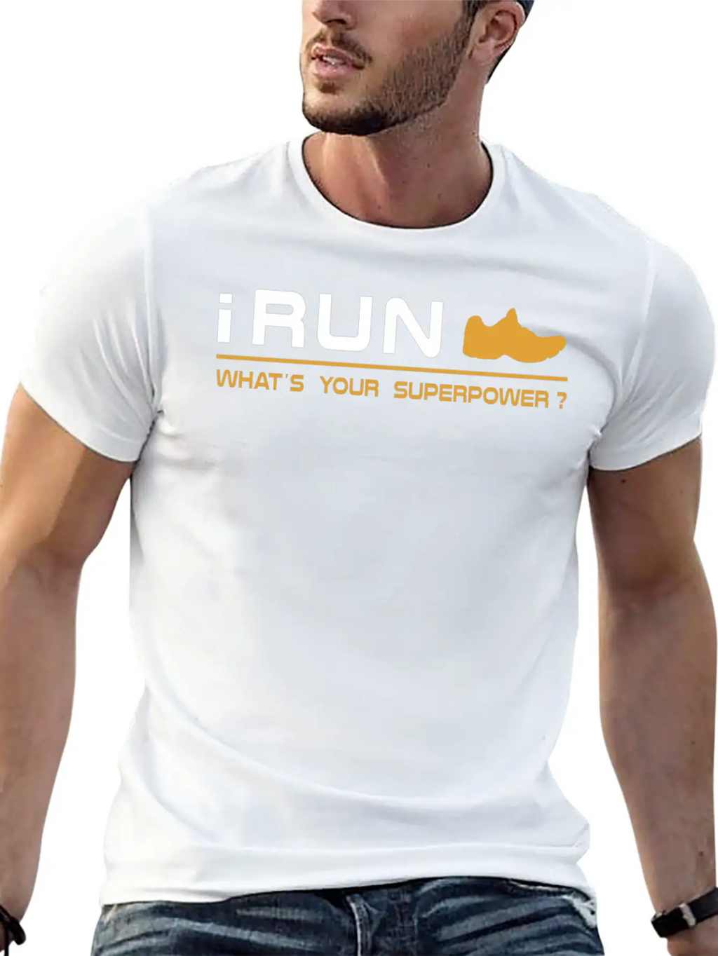 Running - I Run, What's Your Superpower Basic Graphic T-Shirt – Daily Comfort In Soft Cotton