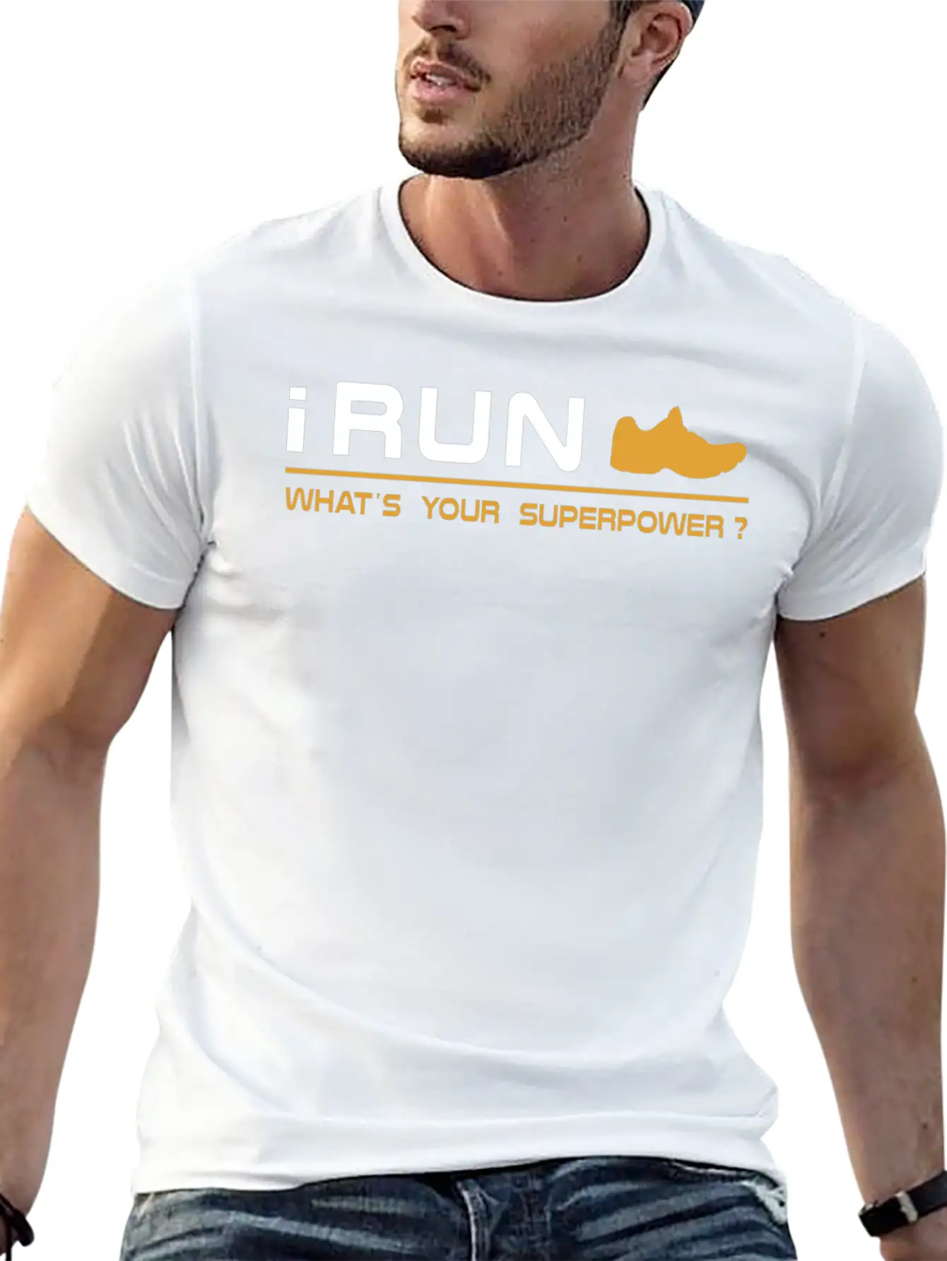 Running - I Run, What's Your Superpower Basic Graphic T-Shirt – Daily Comfort In Soft Cotton