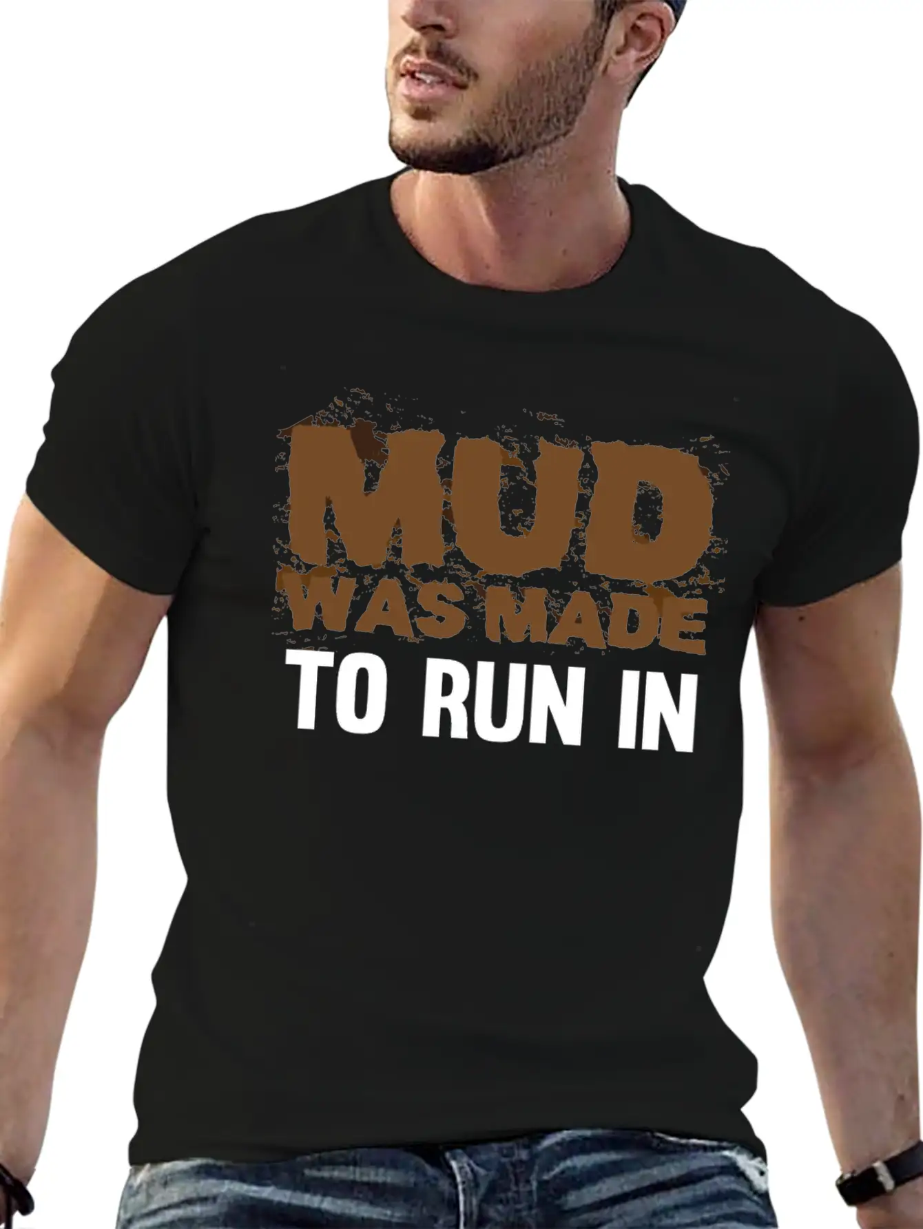 Running In Mud - Mud Run Mudder Runner Classic Cotton Tee – Unisex Comfort For Any Season