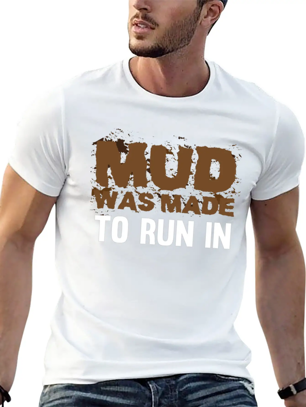 Running In Mud - Mud Run Mudder Runner Classic Cotton Tee – Unisex Comfort For Any Season