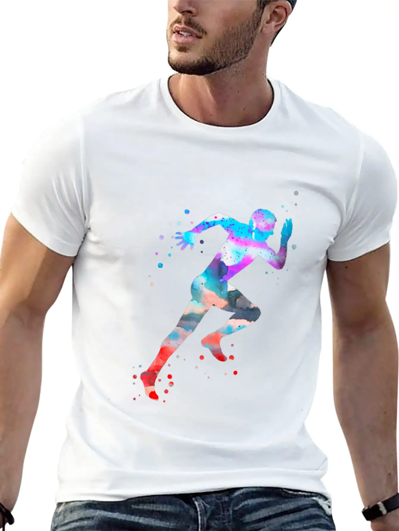 Running Man Unisex Casual T-Shirt – Clean Design For Daily Comfort