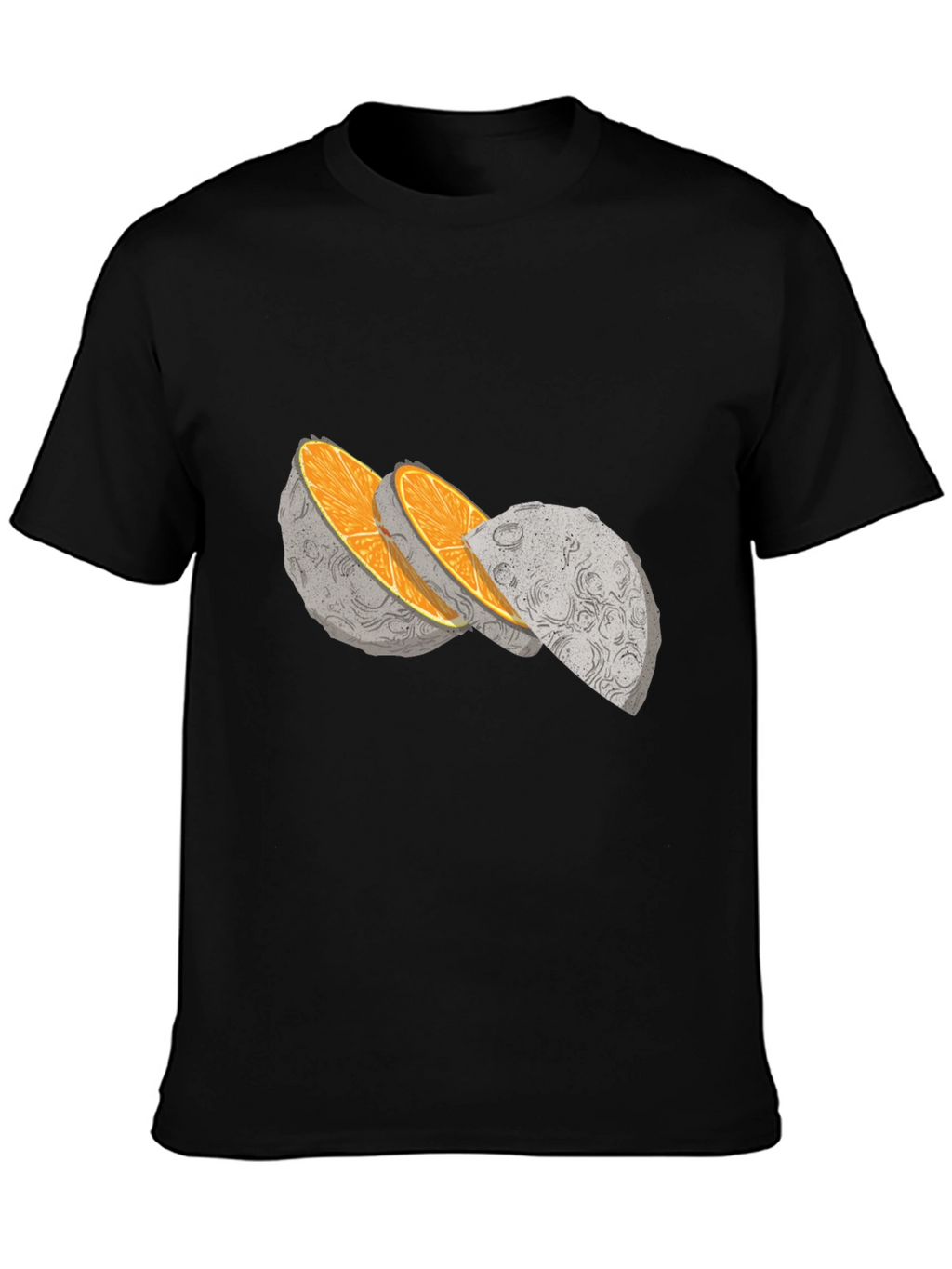 Moon Slice Graphic Tee - Unique Celestial Design