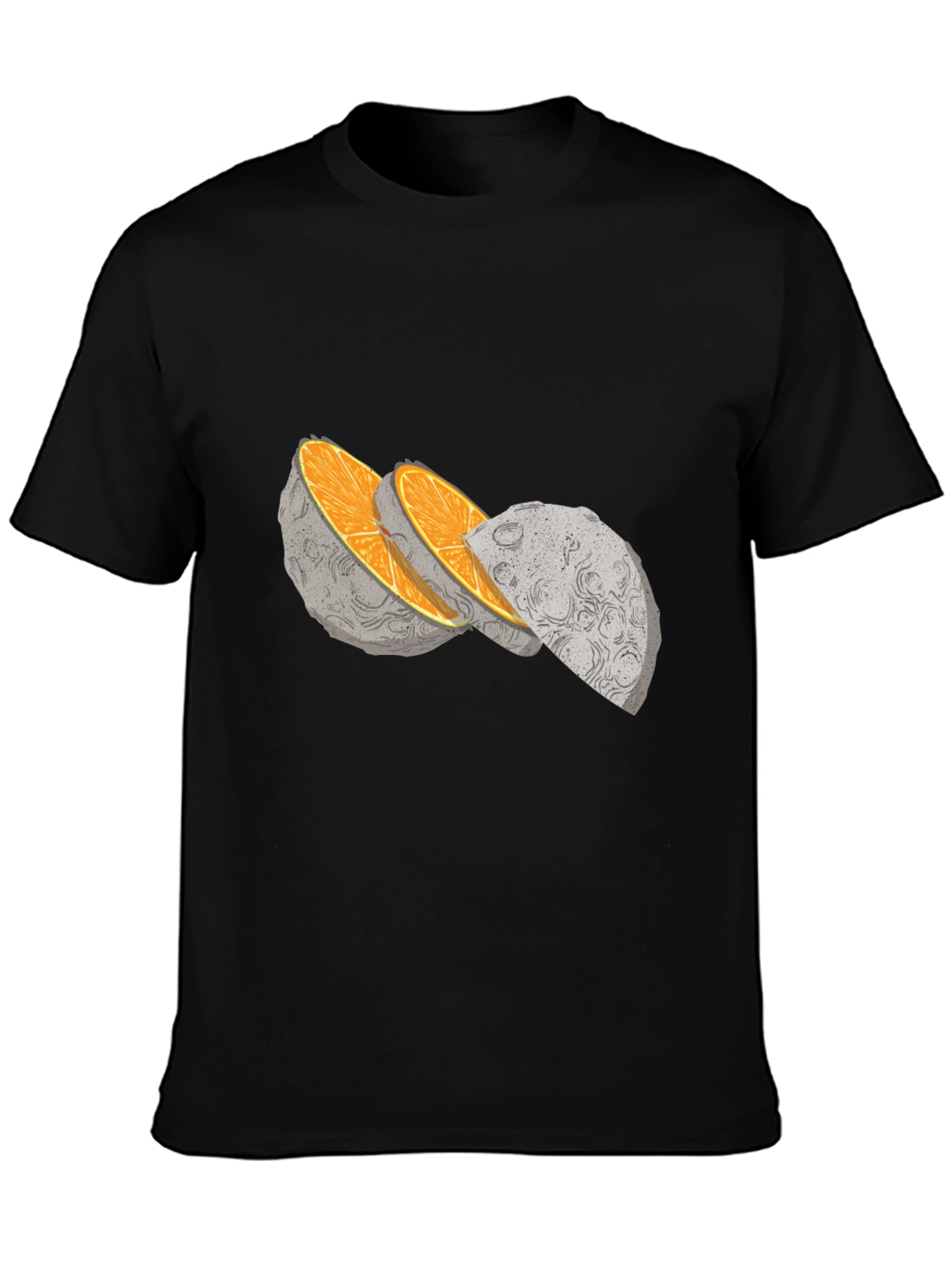 Moon Slice Graphic Tee - Unique Celestial Design