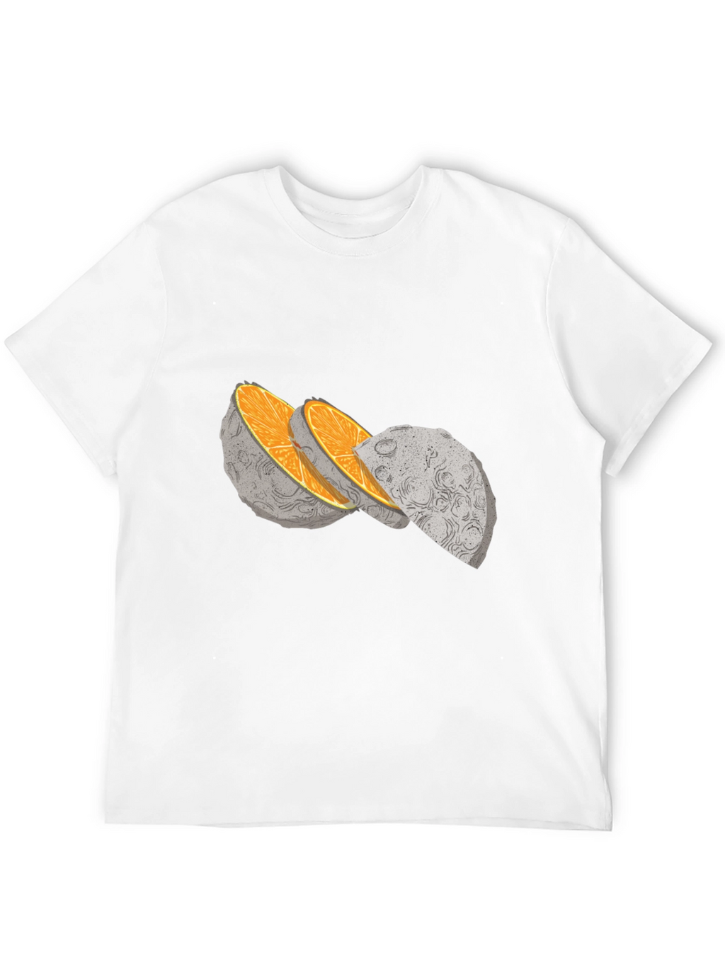 Moon Slice Graphic Tee - Unique Celestial Design