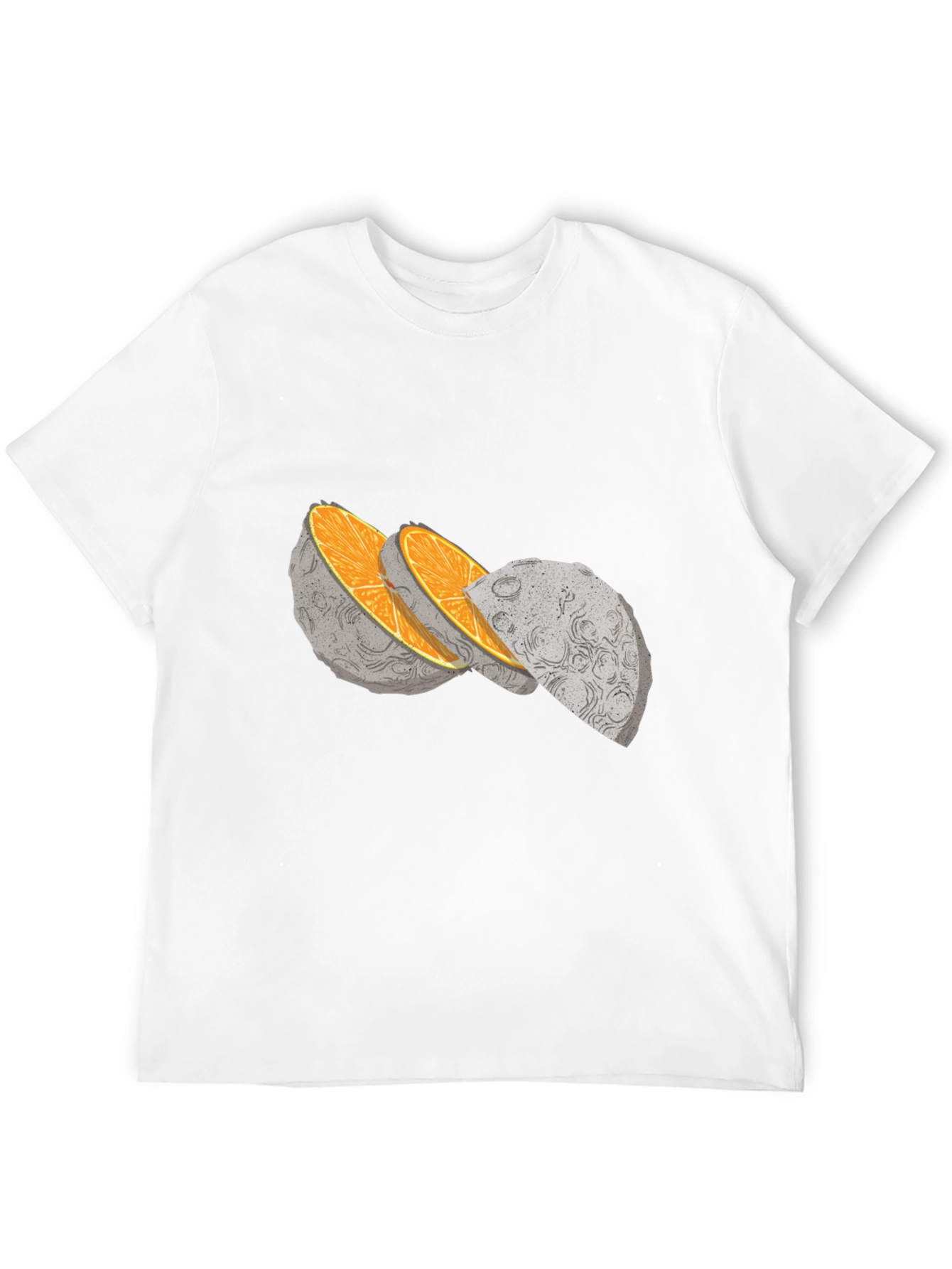 Moon Slice Graphic Tee - Unique Celestial Design