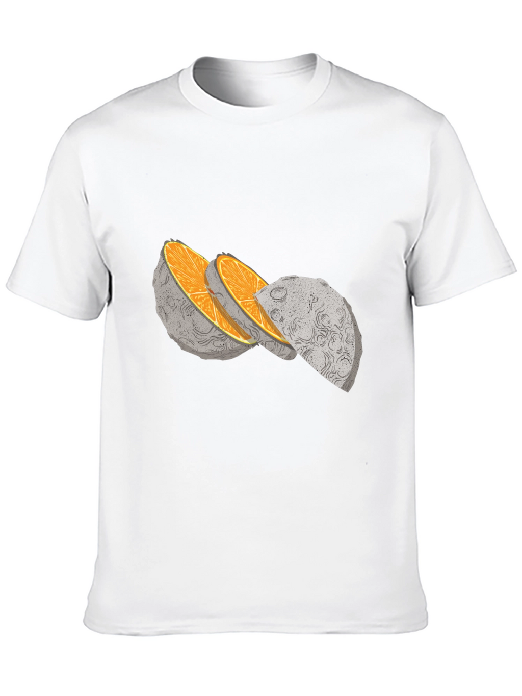 Moon Slice Graphic Tee - Unique Celestial Design