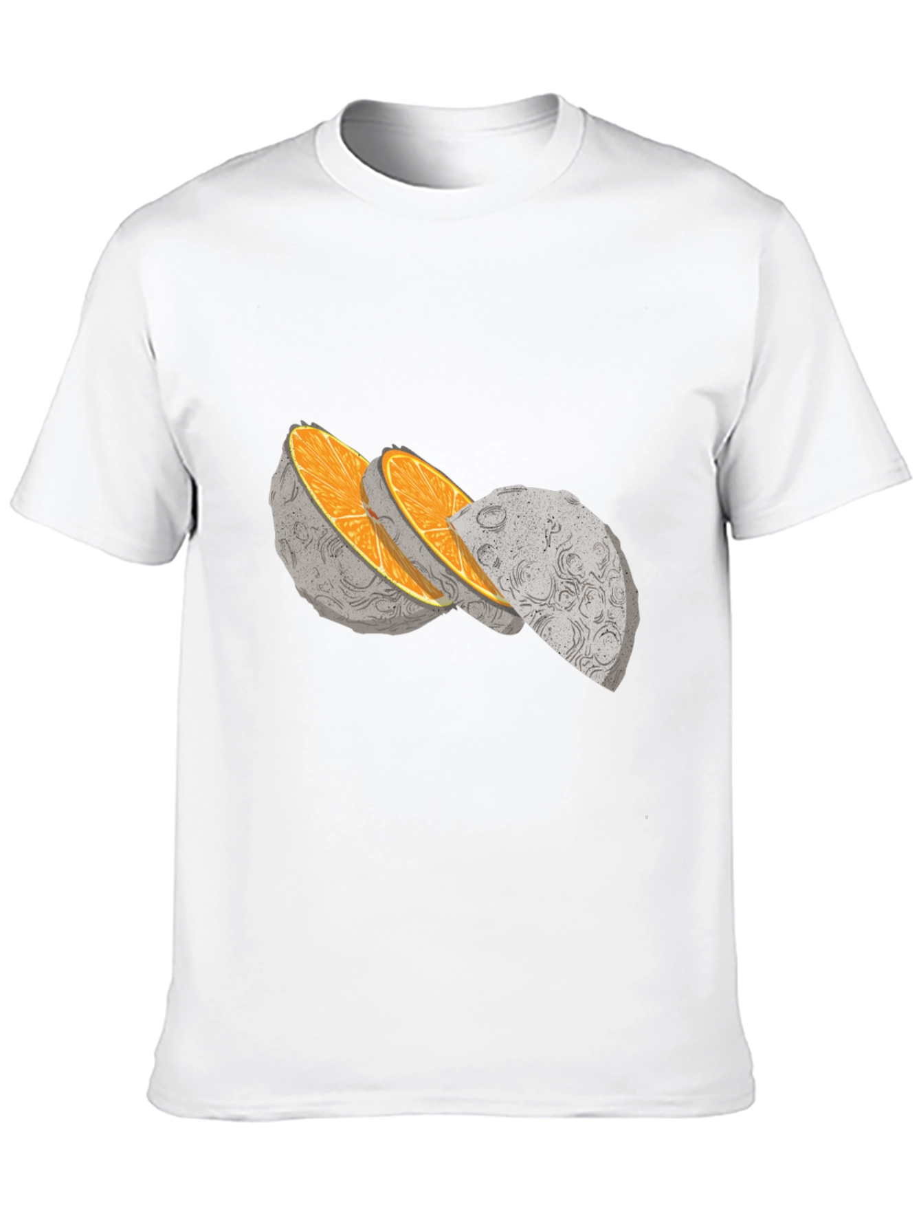 Moon Slice Graphic Tee - Unique Celestial Design