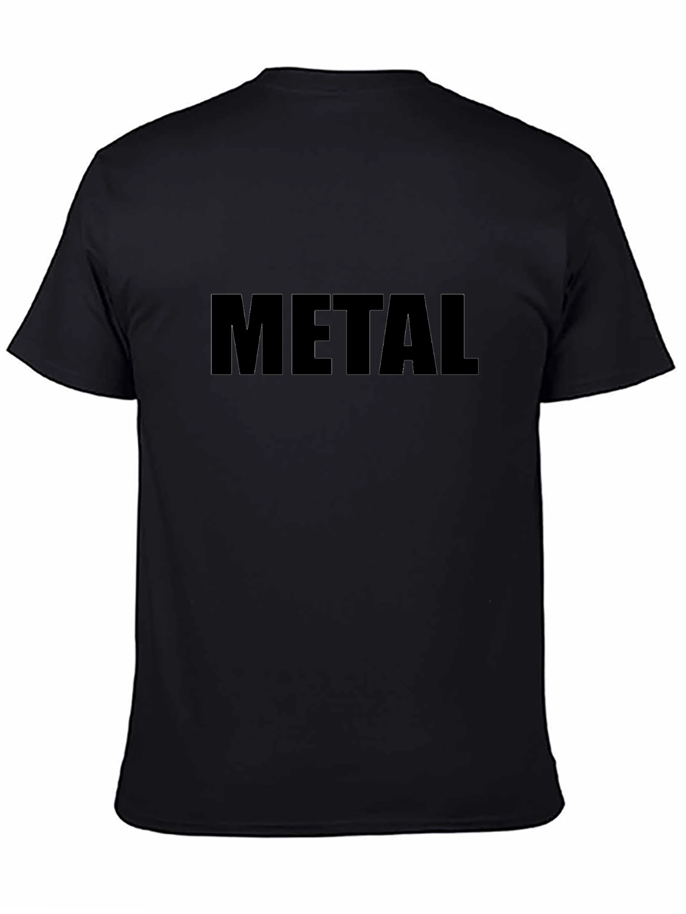 Metal Tee - Black Cotton Graphic T-Shirt