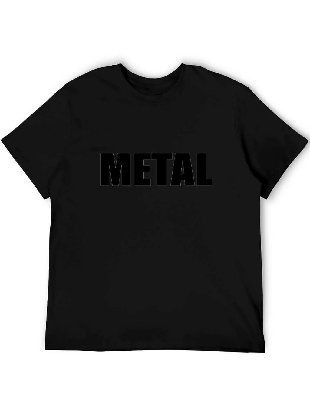Metal Tee - Black Cotton Graphic T-Shirt