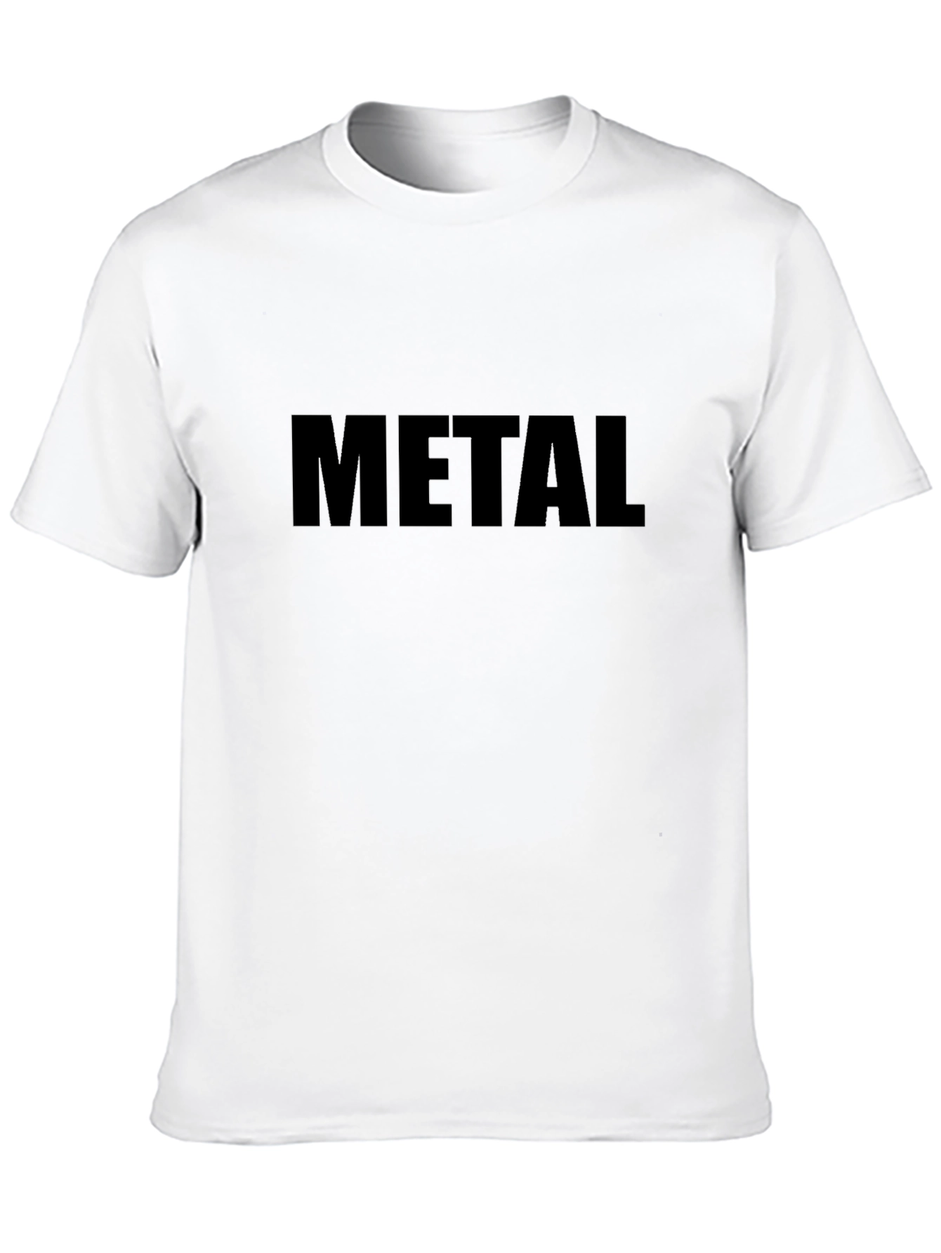 Metal Tee - Black Cotton Graphic T-Shirt