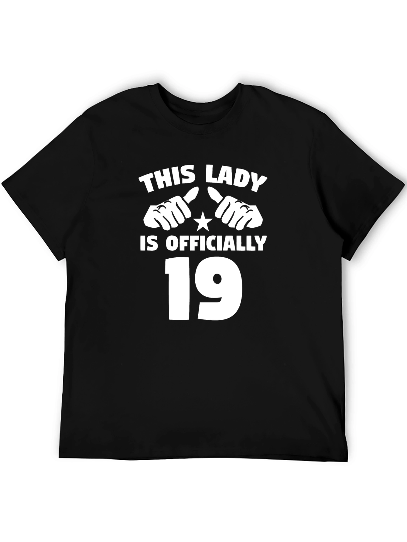Funny 19th Birthday T-Shirt - This Lady is Officially 19