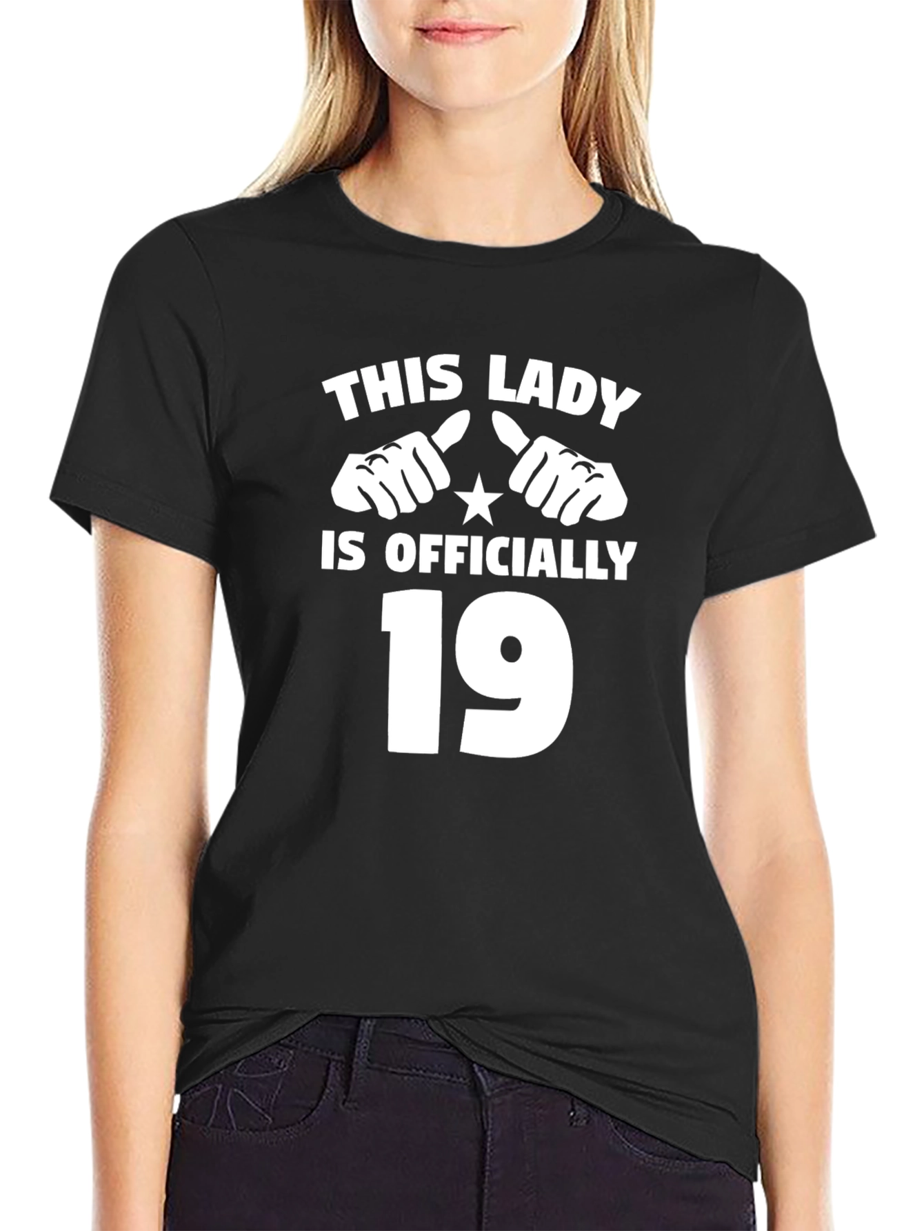 Funny 19th Birthday T-Shirt - This Lady is Officially 19