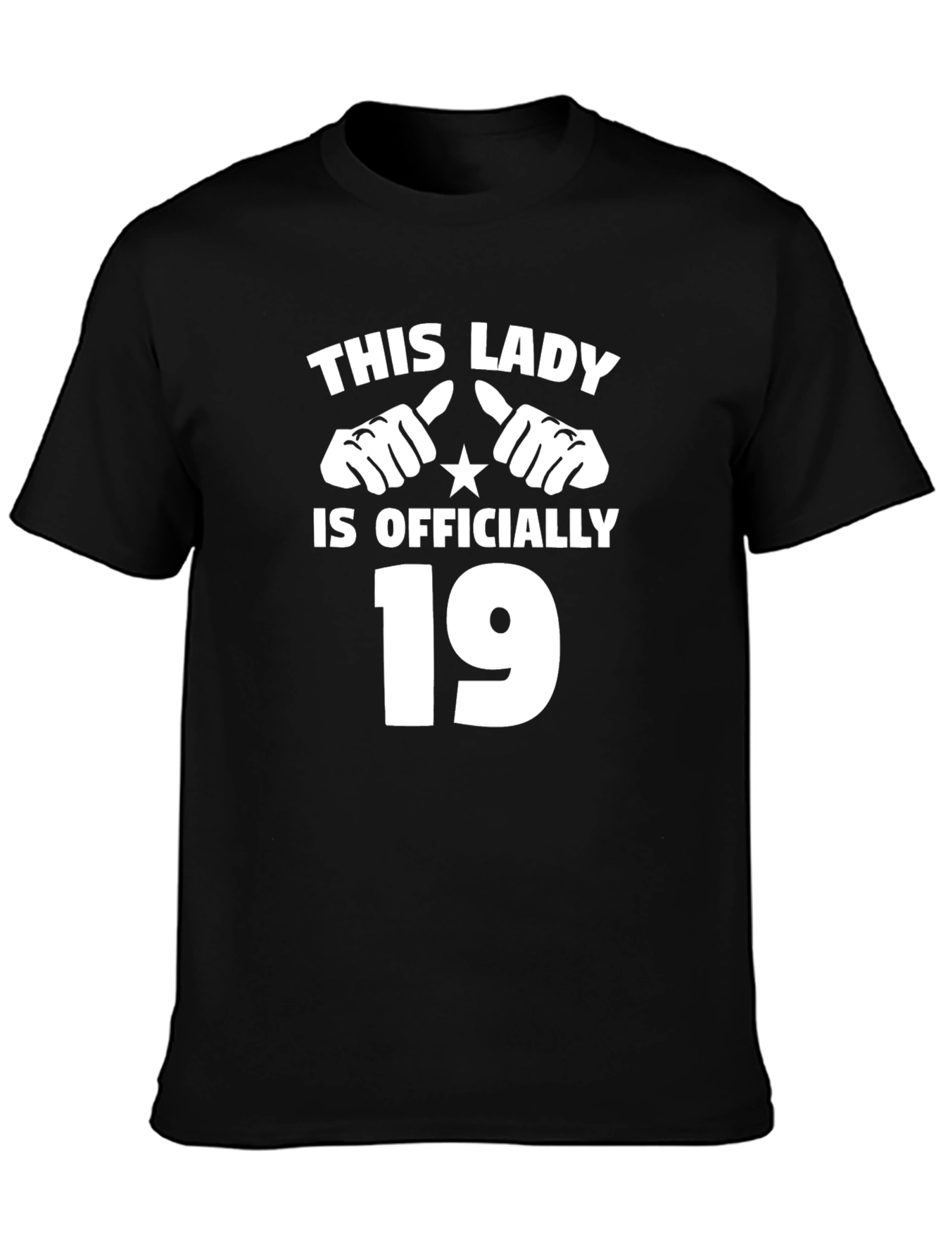 Funny 19th Birthday T-Shirt - This Lady is Officially 19