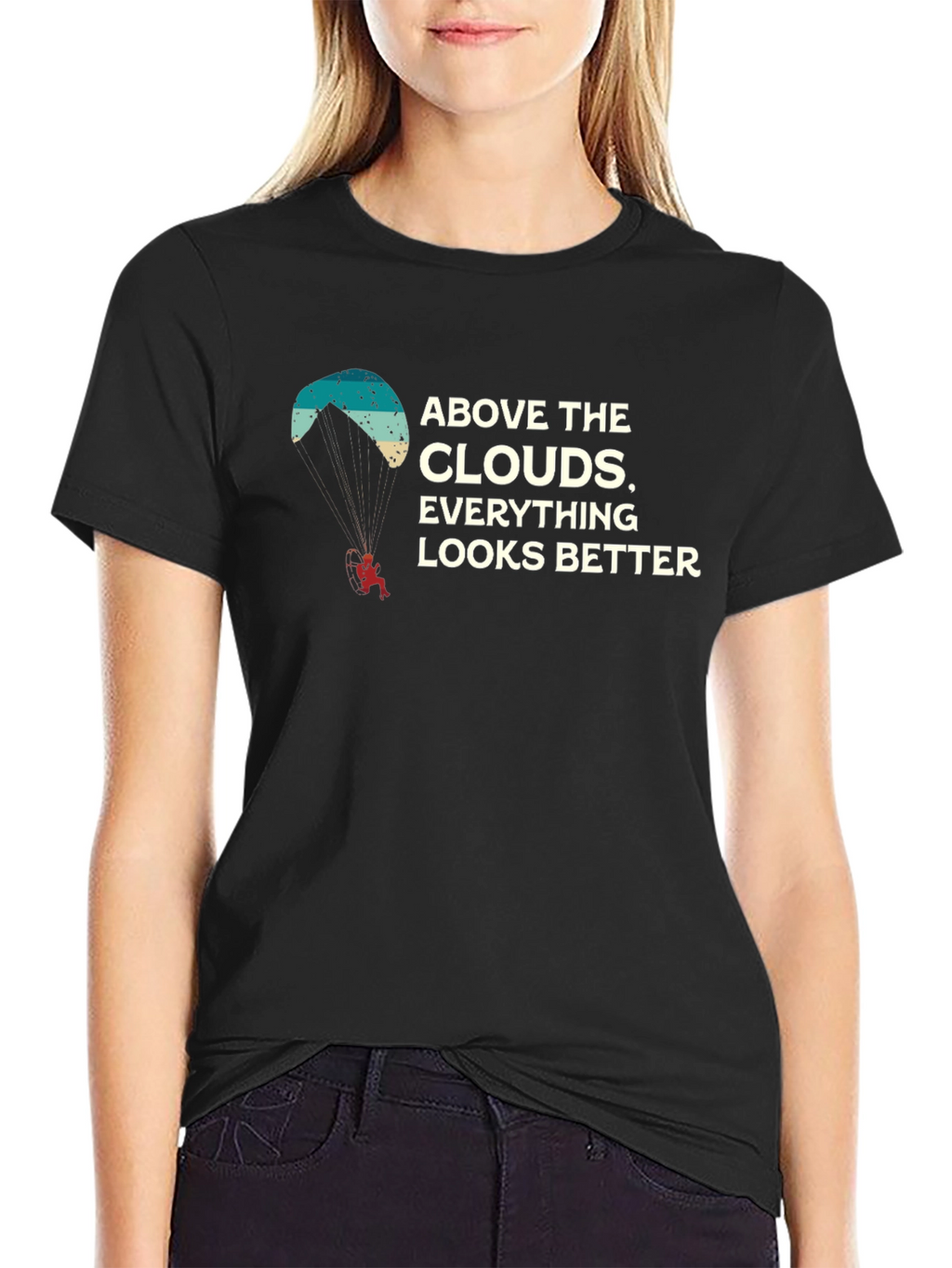 Above The Clouds T-Shirt - Adventure Paragliding Tee