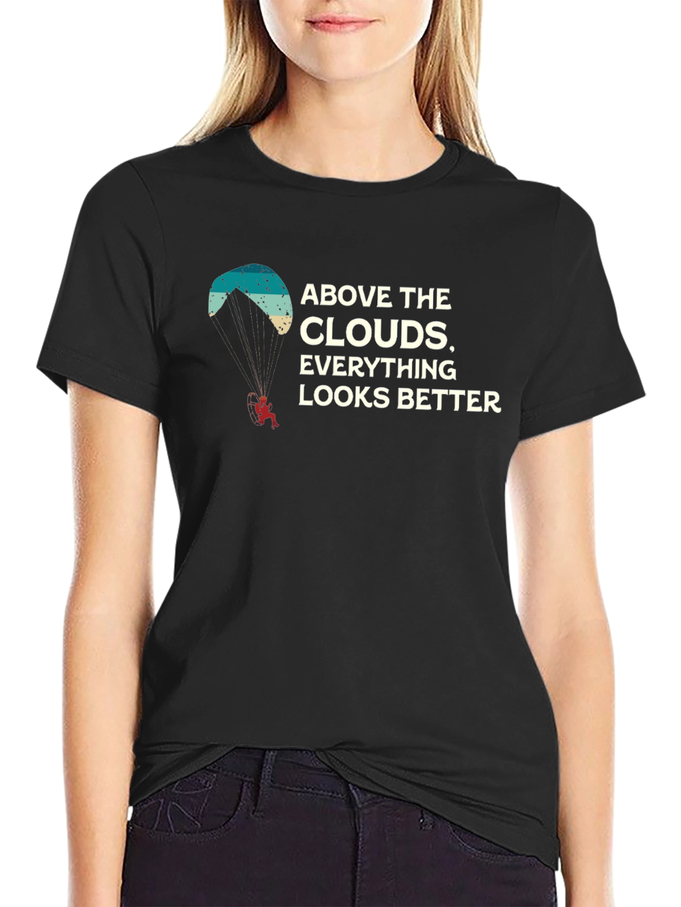 Above The Clouds T-Shirt - Adventure Paragliding Tee