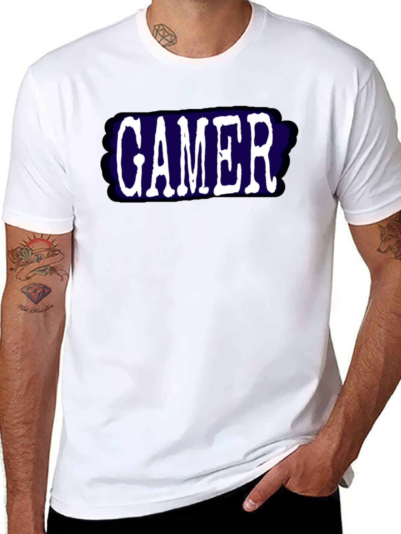 Gamer T-Shirt - Black Bold Graphic Tee