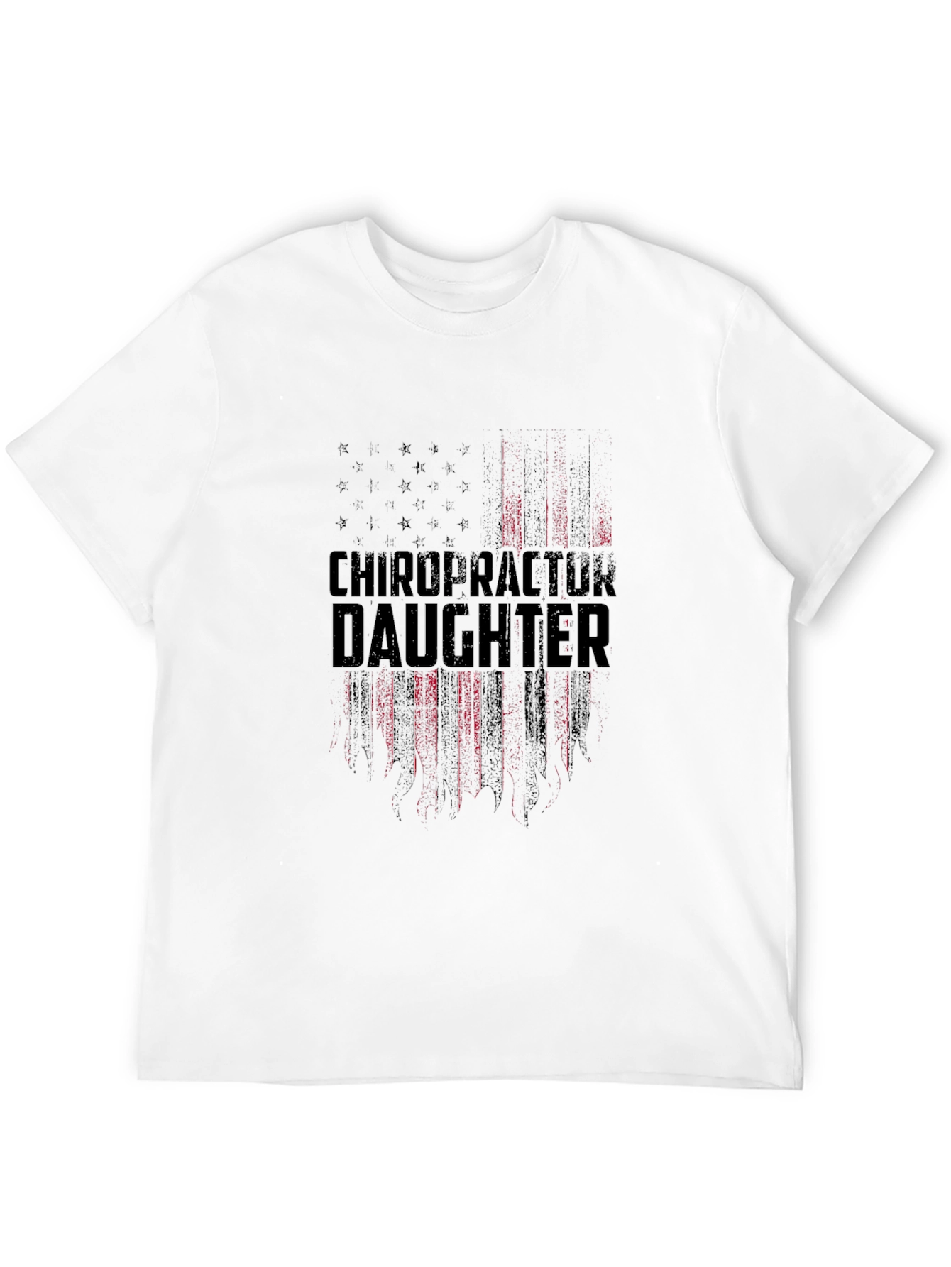 Chiropractor Daughter Patriotic American Flag T-Shirt
