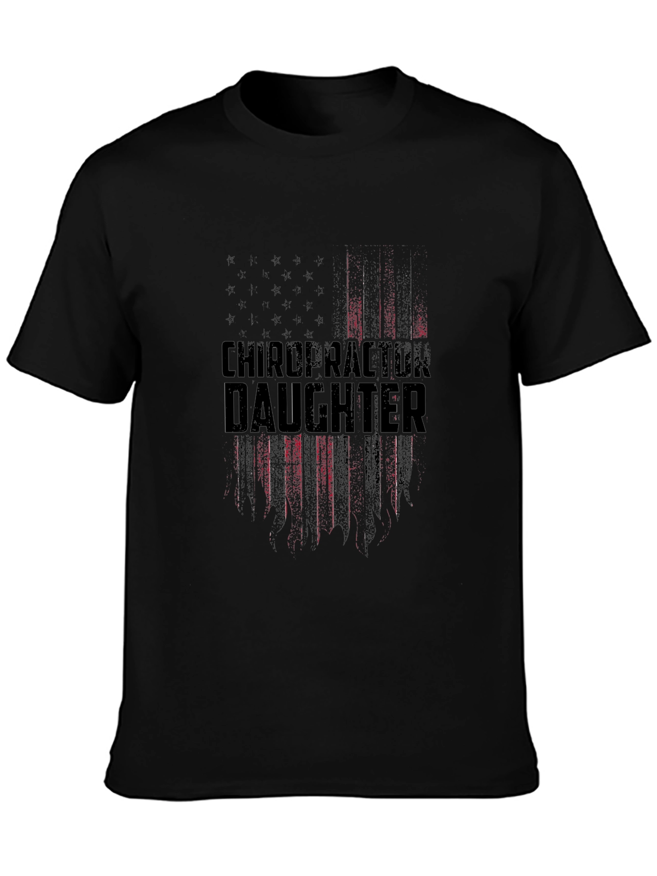 Chiropractor Daughter Patriotic American Flag T-Shirt