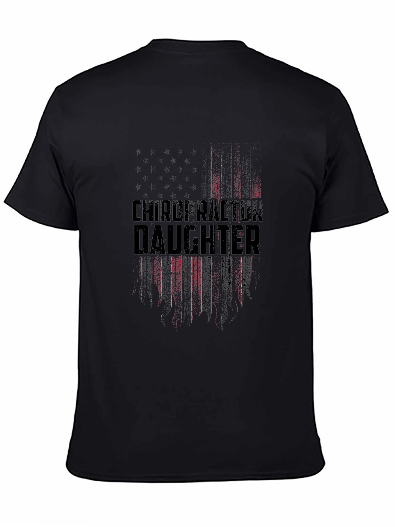 Chiropractor Daughter Patriotic American Flag T-Shirt